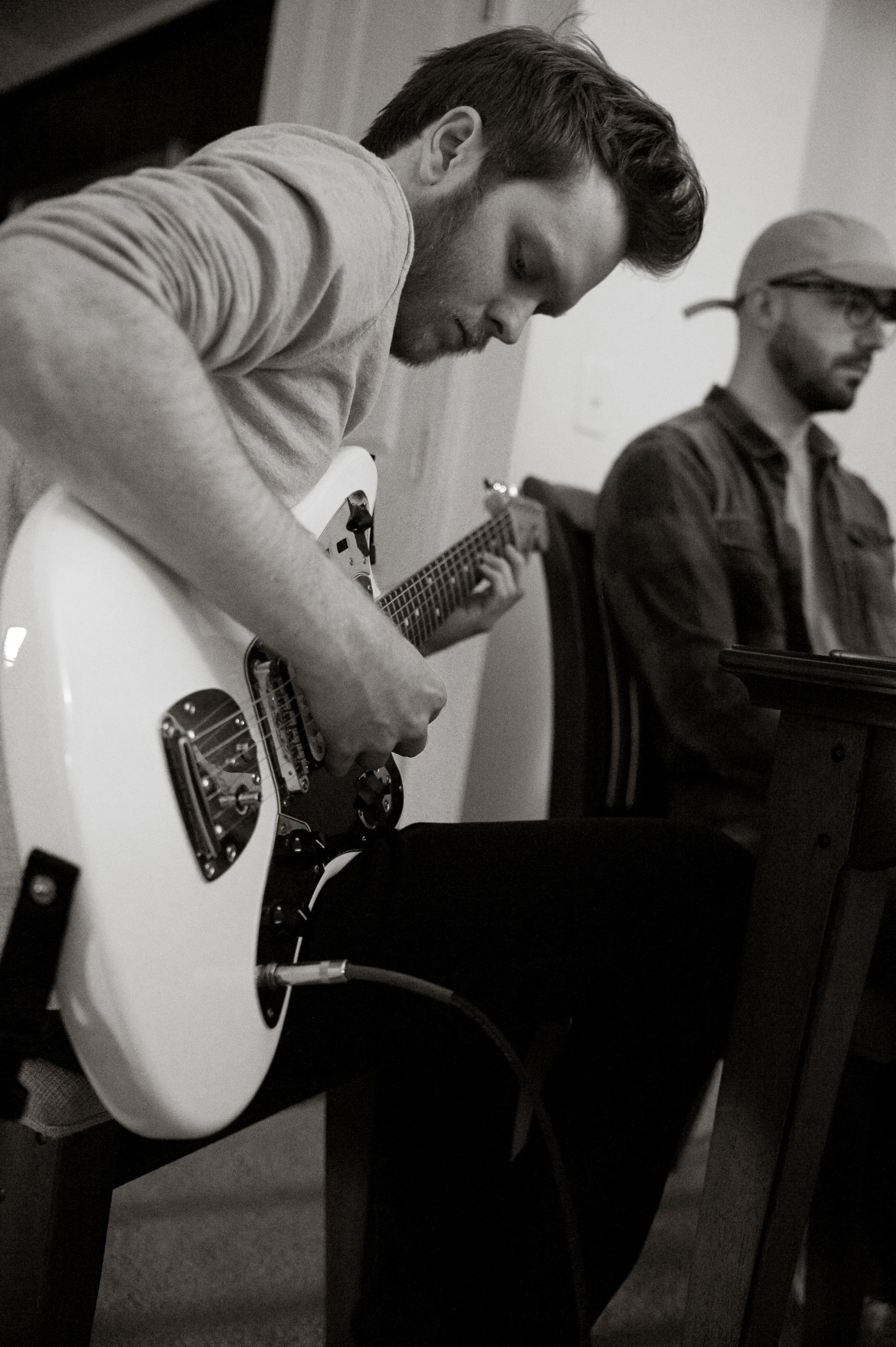 Josh Allen during album recording-photo by Michelle Waters.