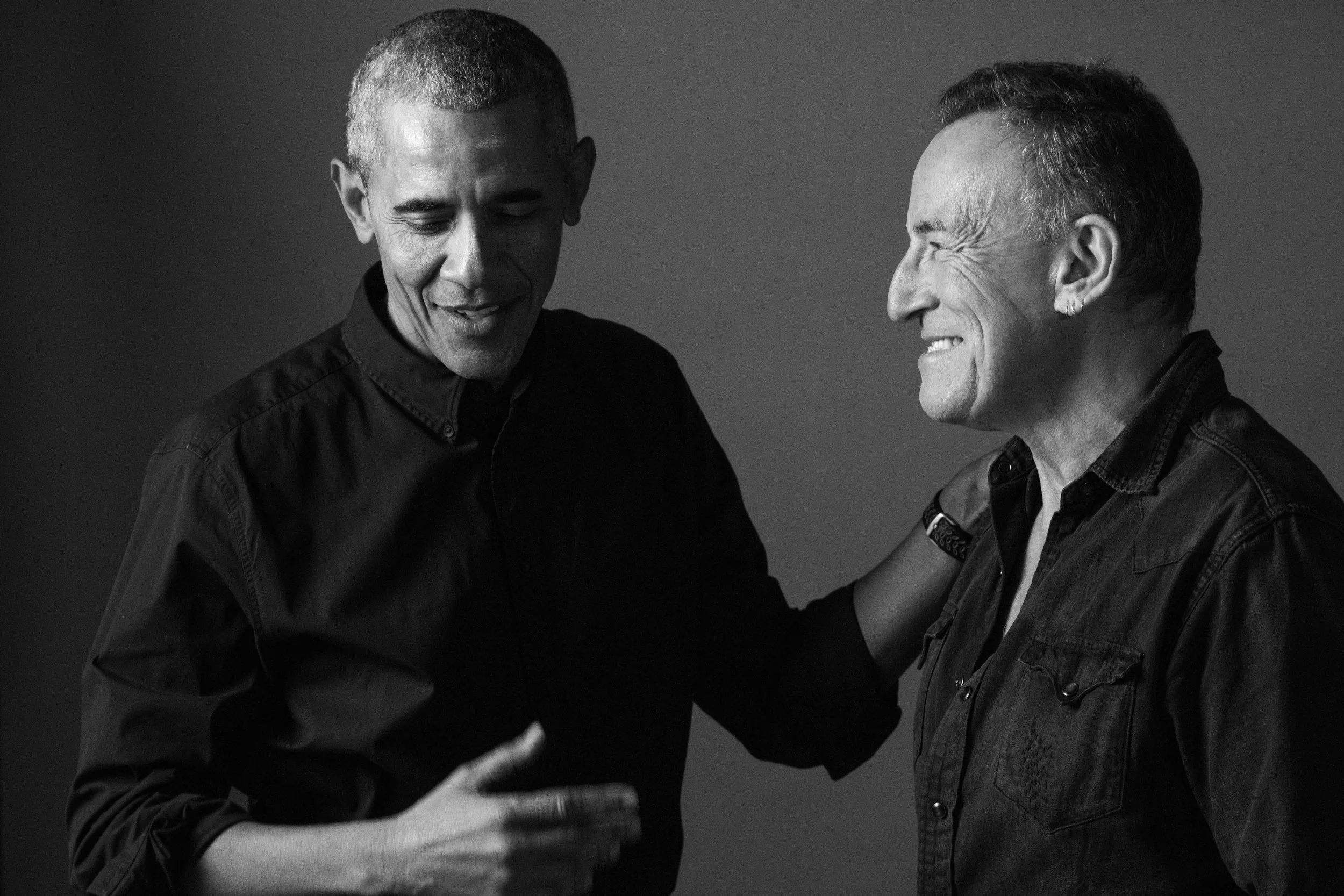 President Obama and Bruce Springsteen while taping Renegades Podcast in Colts Neck, NJ Prints avail:  16x24 Ed of 50,  26.67x40 Ed of 25,  33.33x50 Ed of 12 
