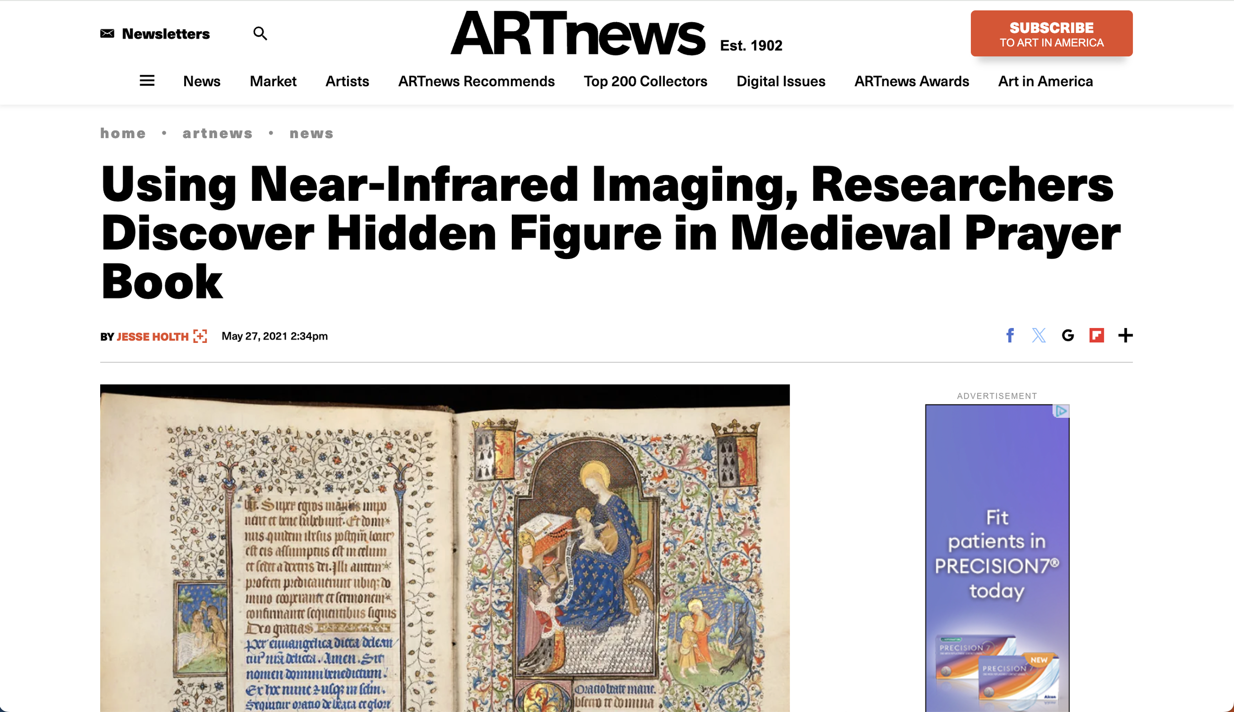 Hidden Figure Discovered in Medieval Prayer Book