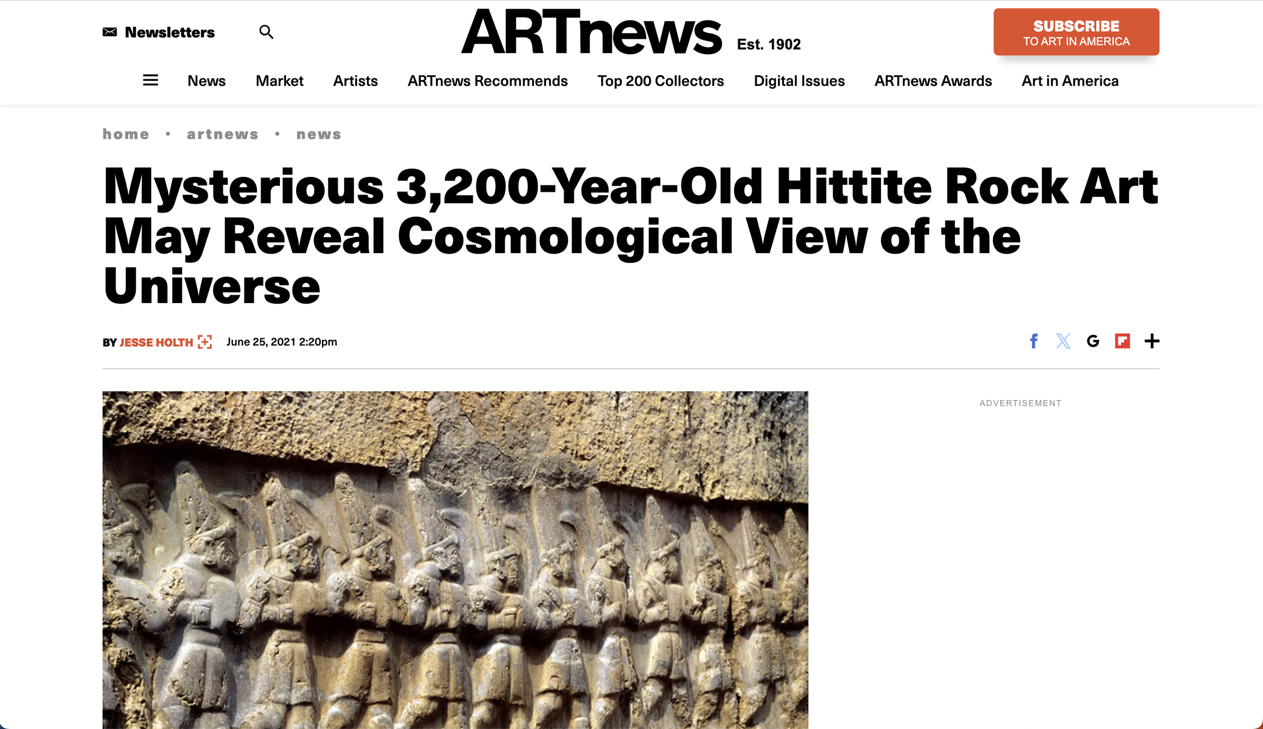Hittite Rock Art Reveals Cosmological View of the Universe