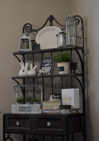Grey bakers rack deals