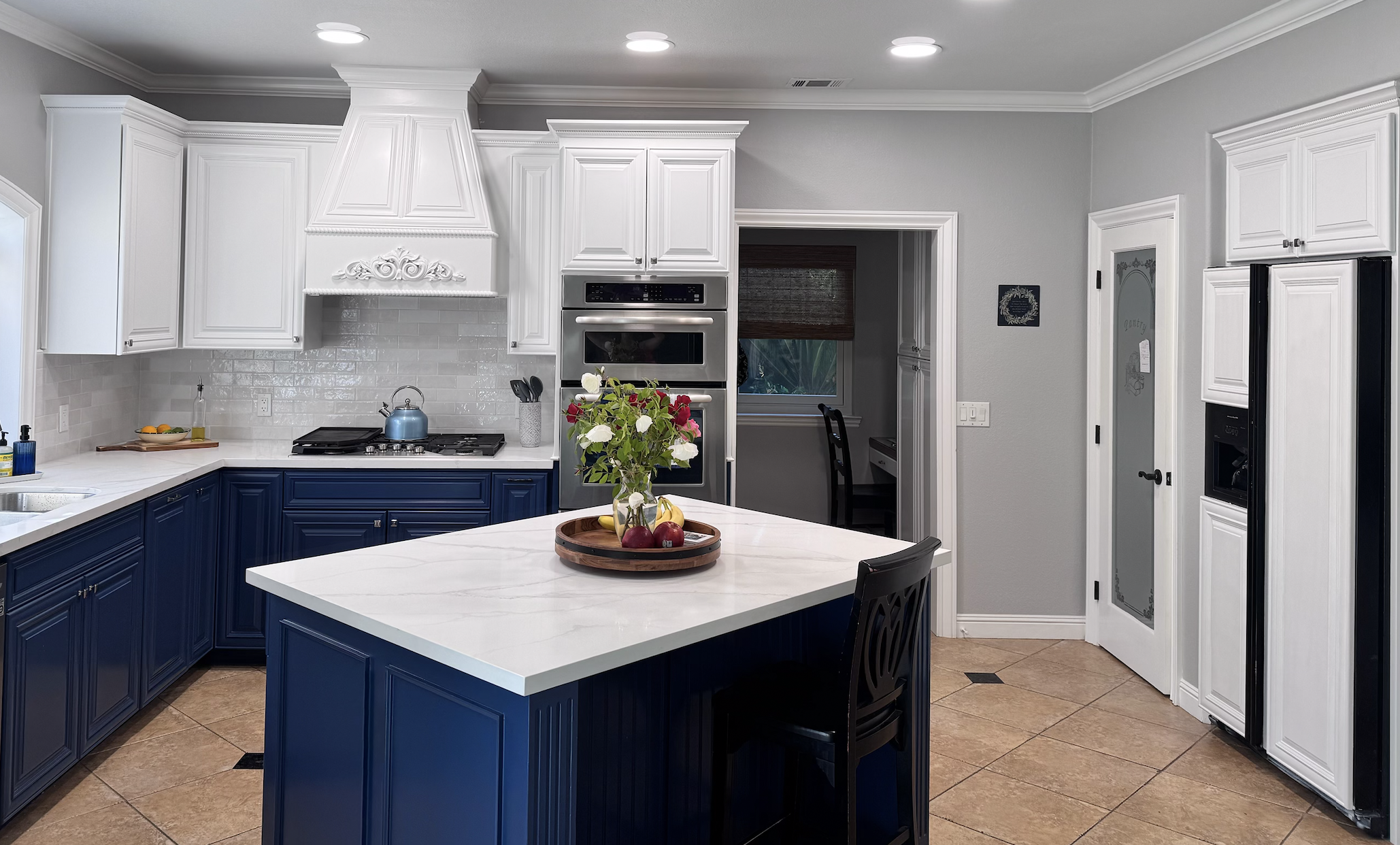 Blue and White Kitchen Remode