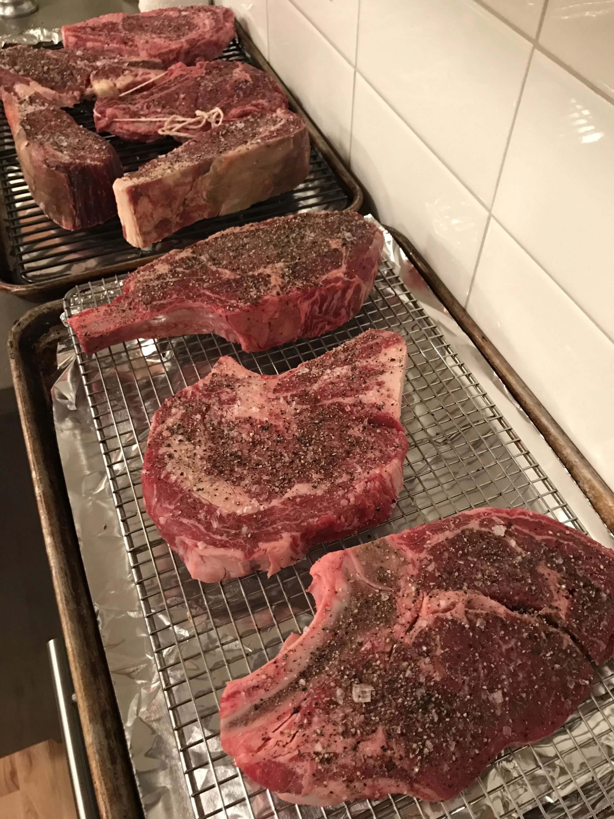 And the ribeyes
