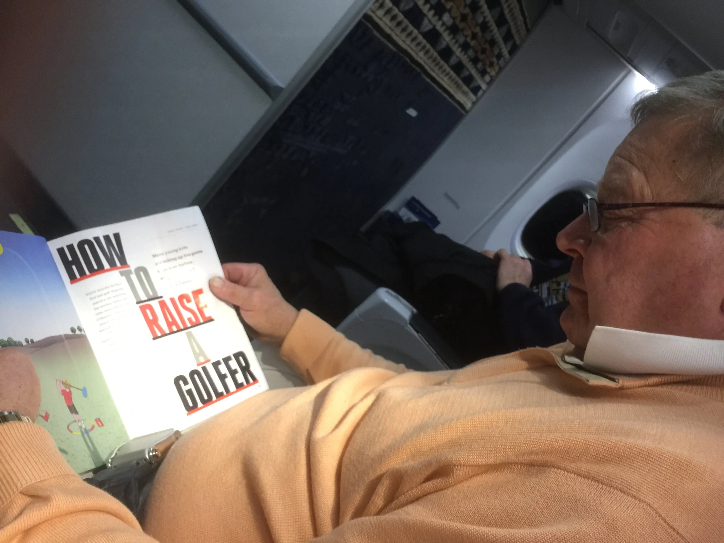 Grandpa's airplane reading