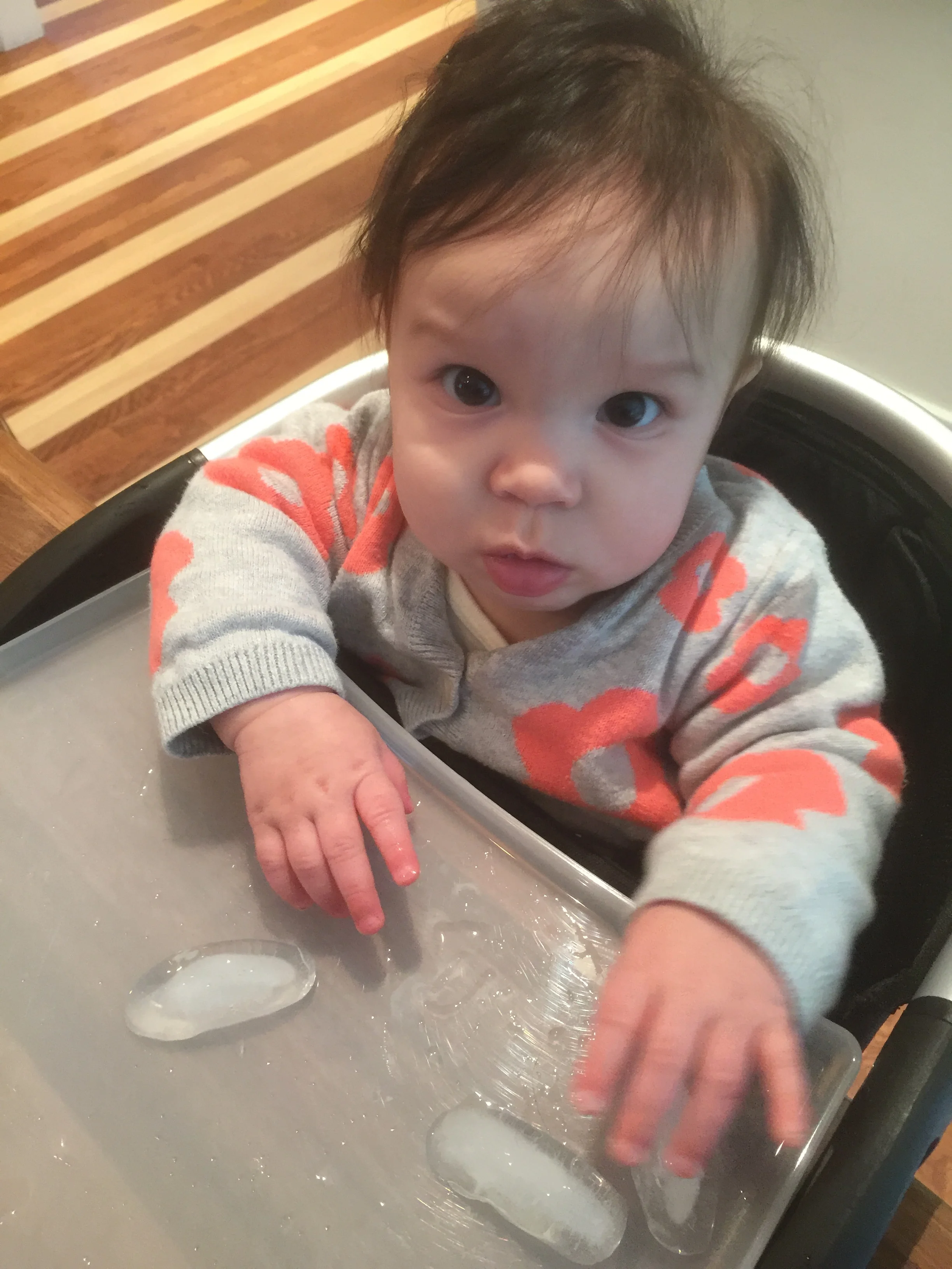Ice cube fun with Xanna