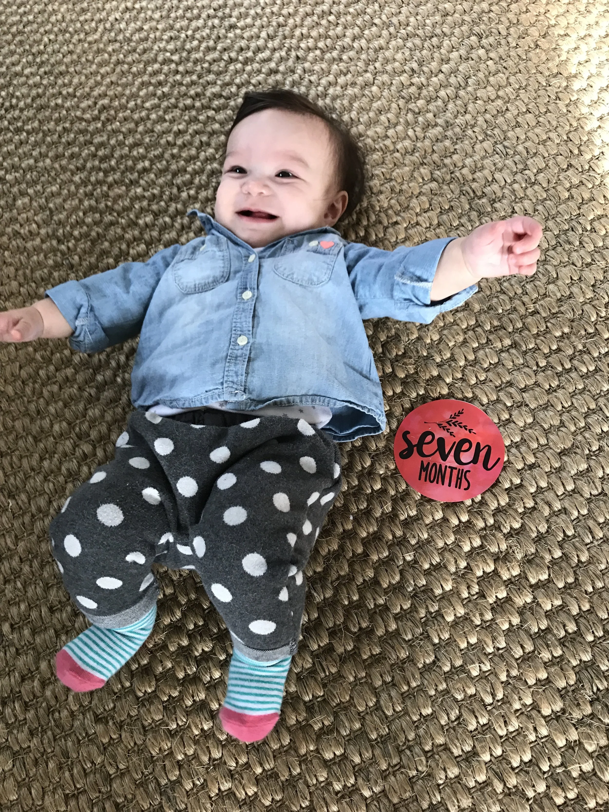 Meryl is seven months old