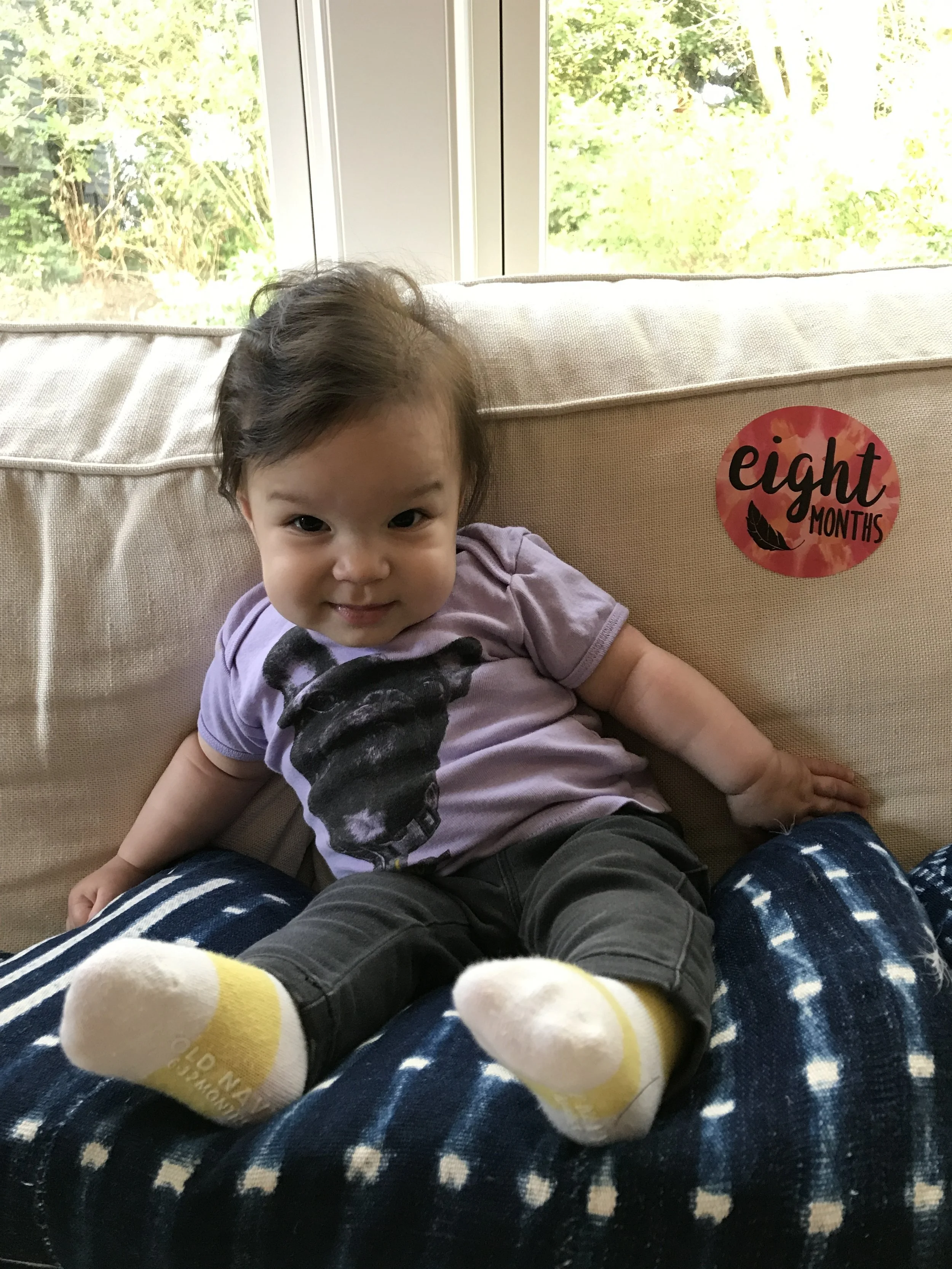 Meryl is eight months old