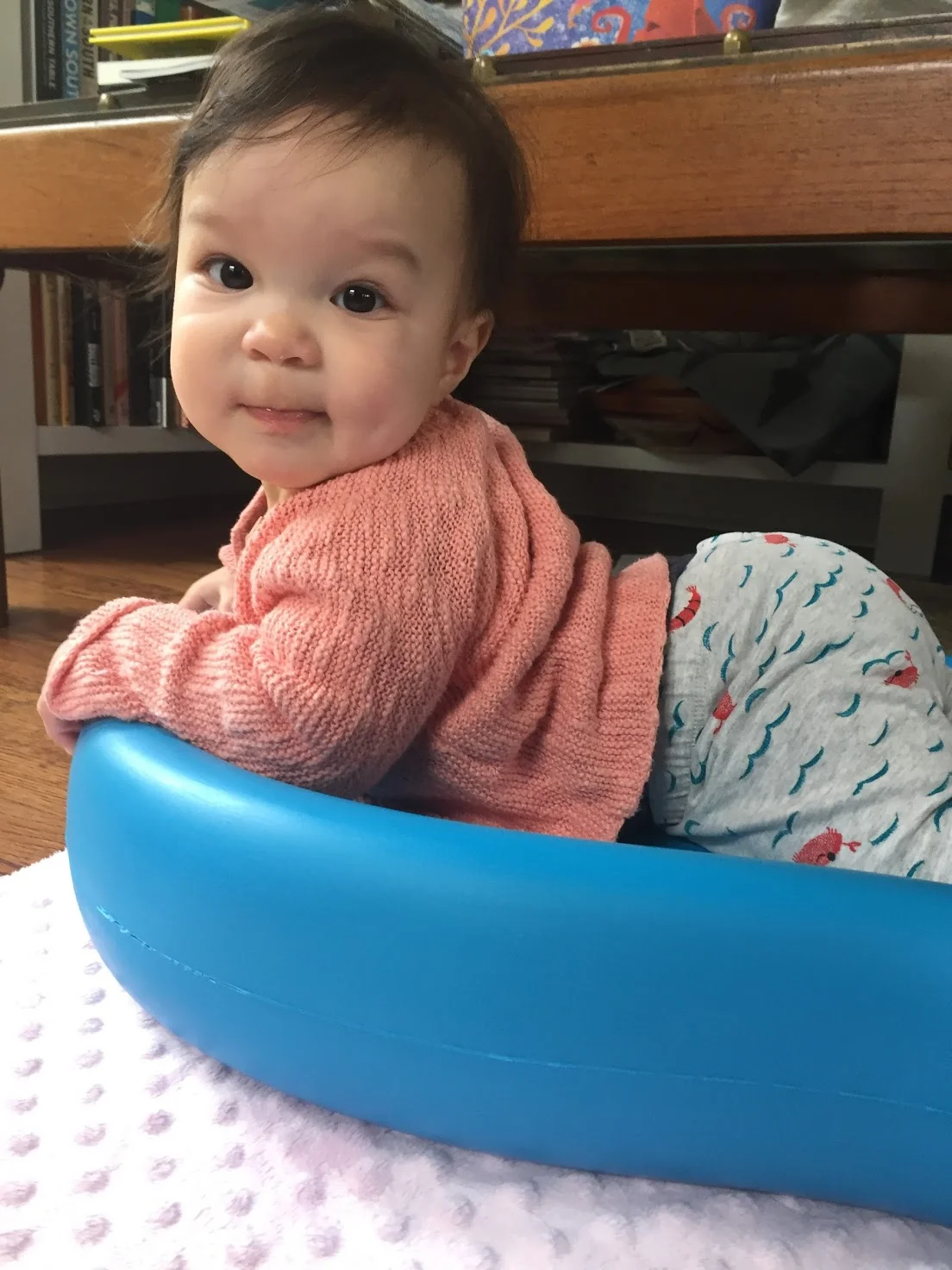 Some see a changing table, Meryl sees a playground