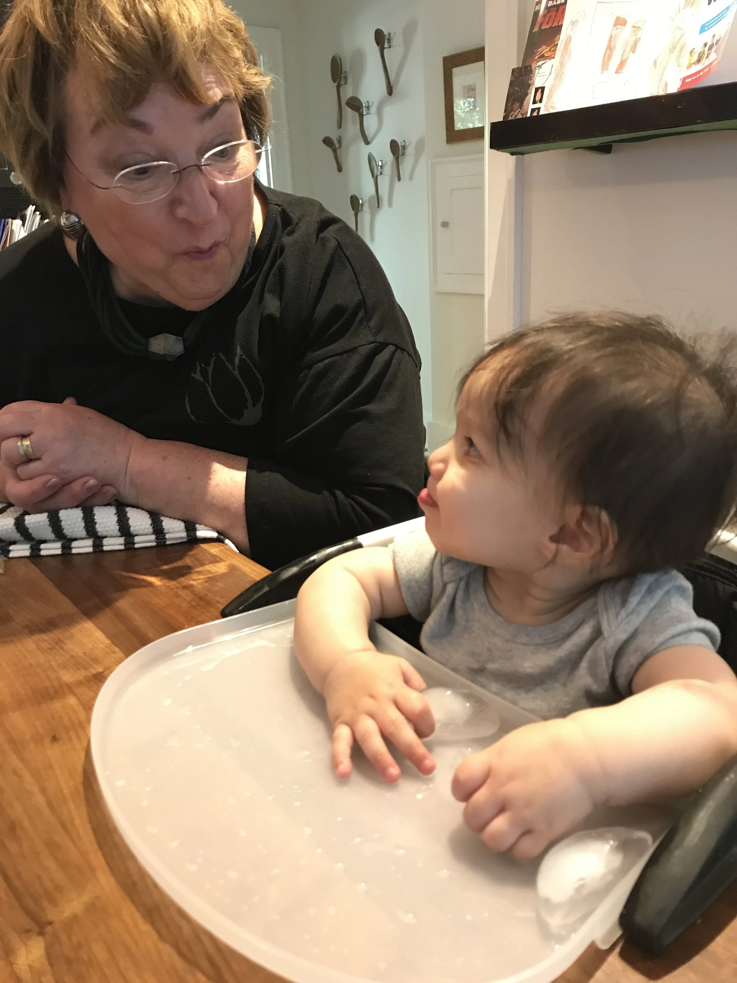 Xanna and Grandpa are babysitting tonight
