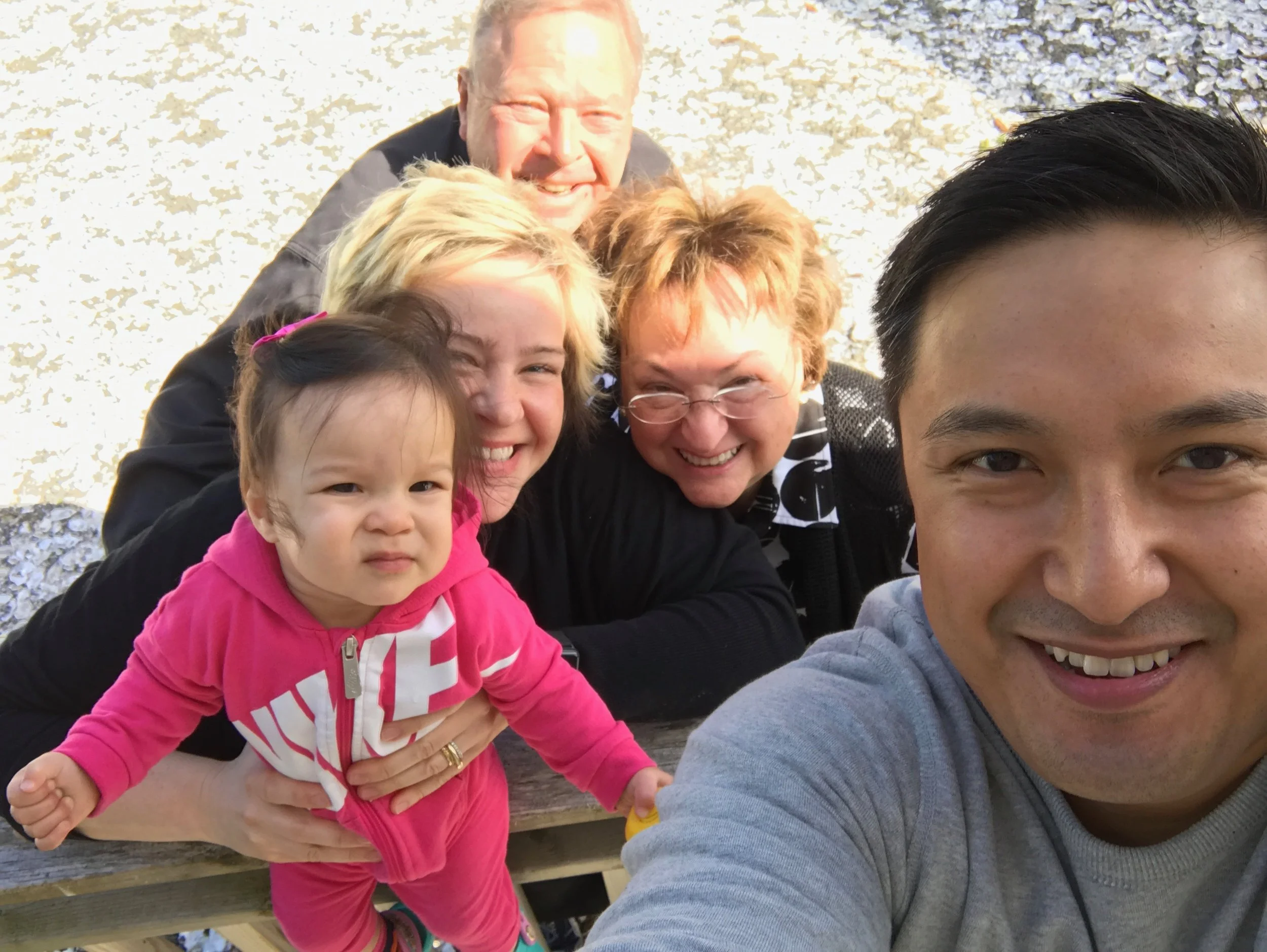 Blinded by the oyster shell driveway