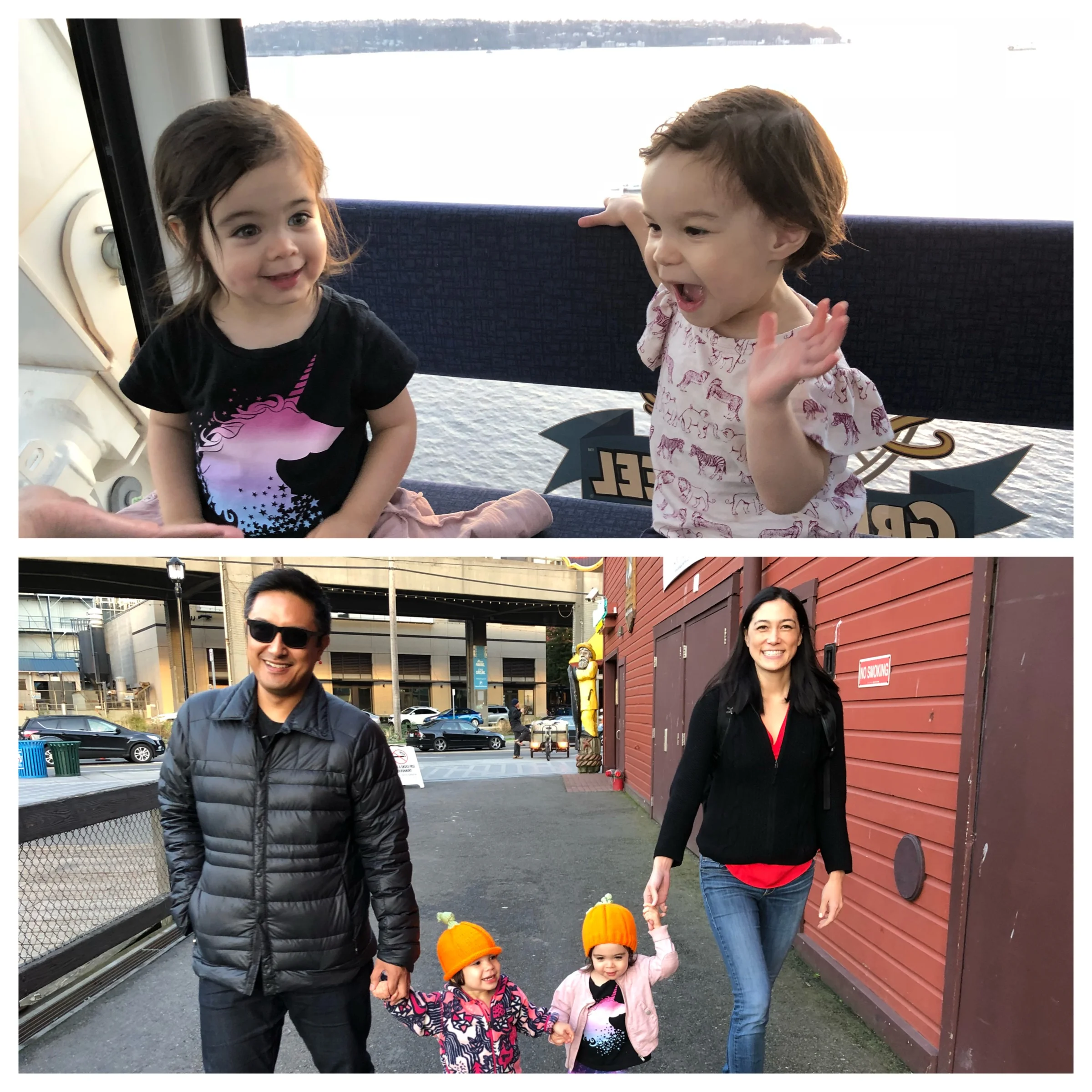 High-fives on the Ferris wheel