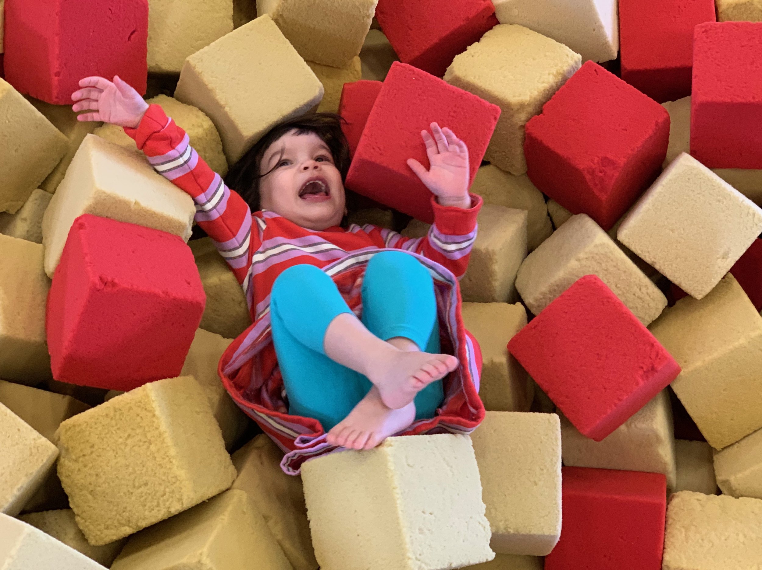 Dip into the foam pit