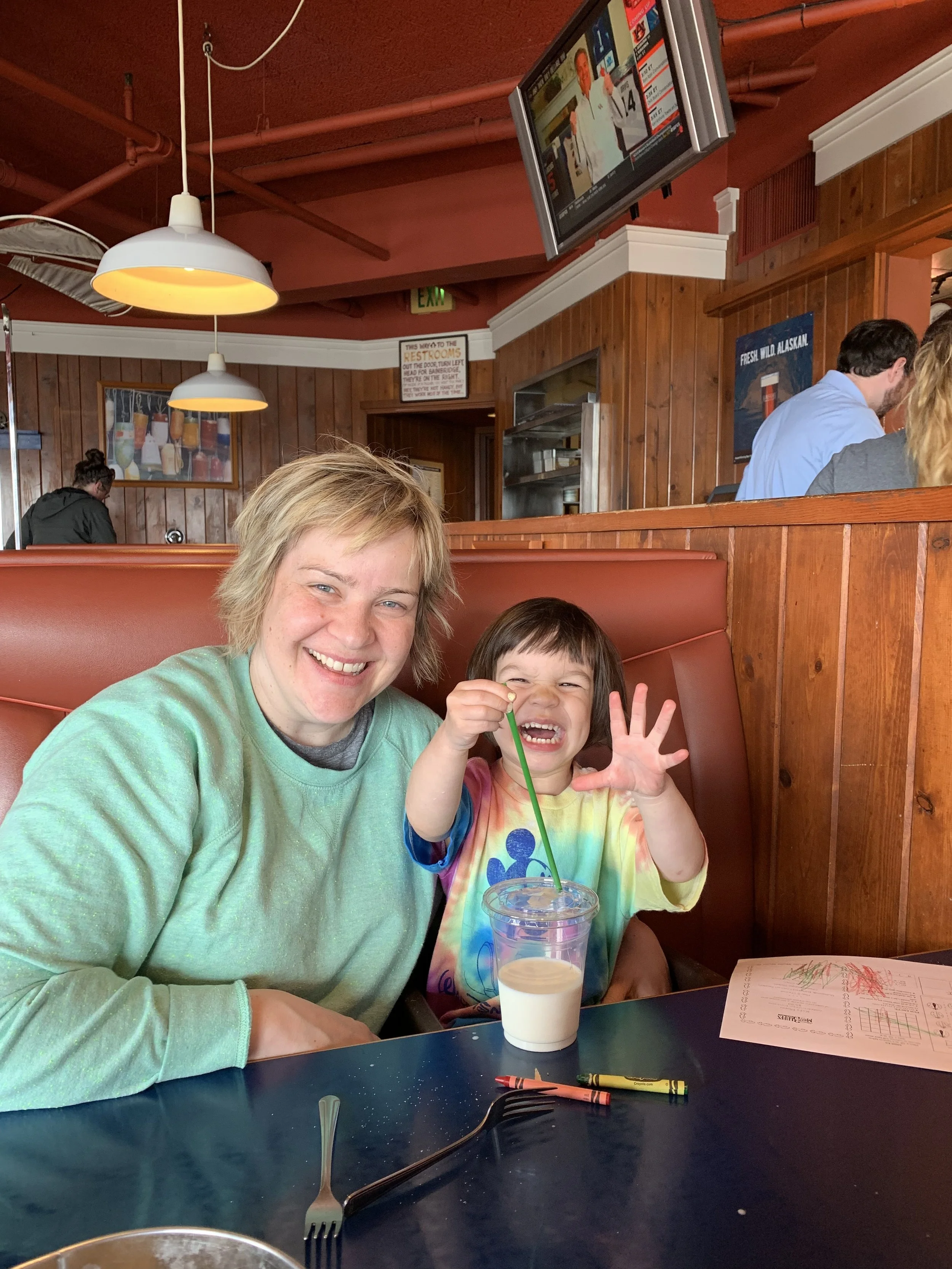 Showing off her nails