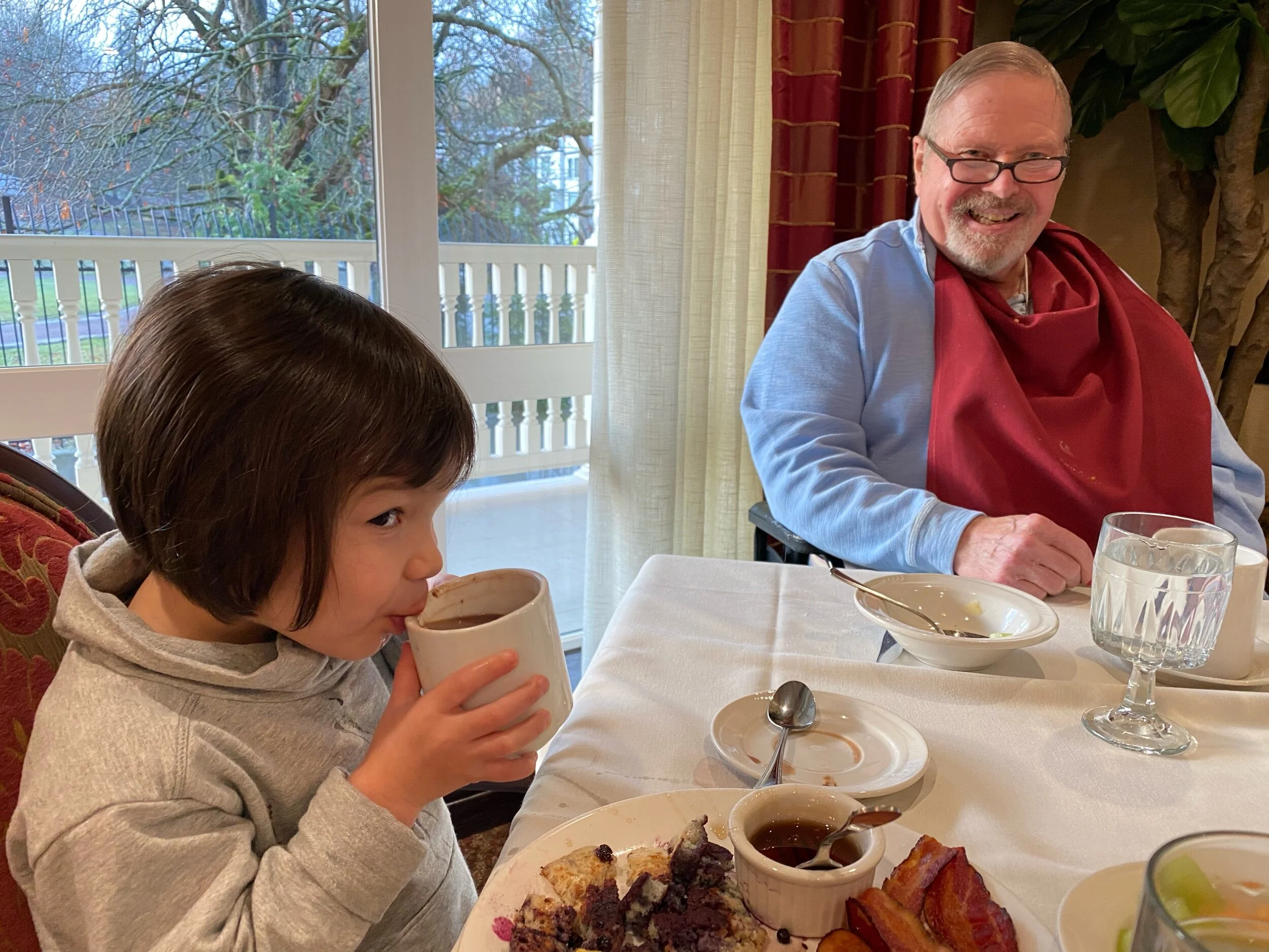 Hot chocolate and spoonfuls of syrup