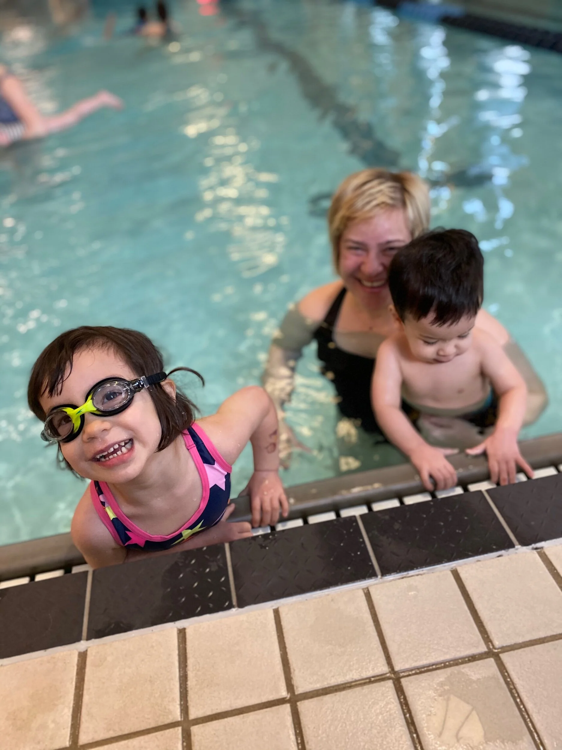 But first, swimming class