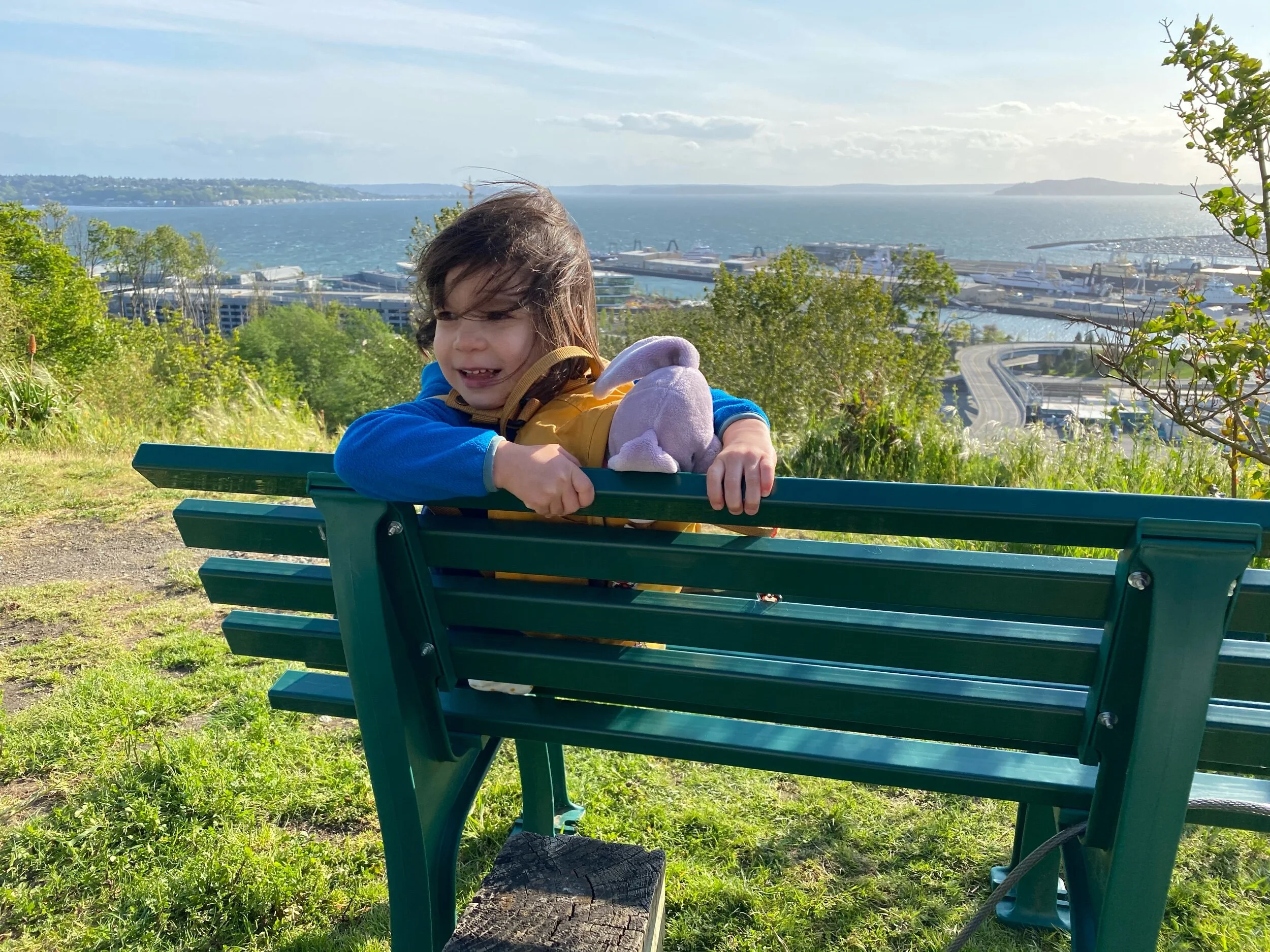 Bench sitting with Bunny