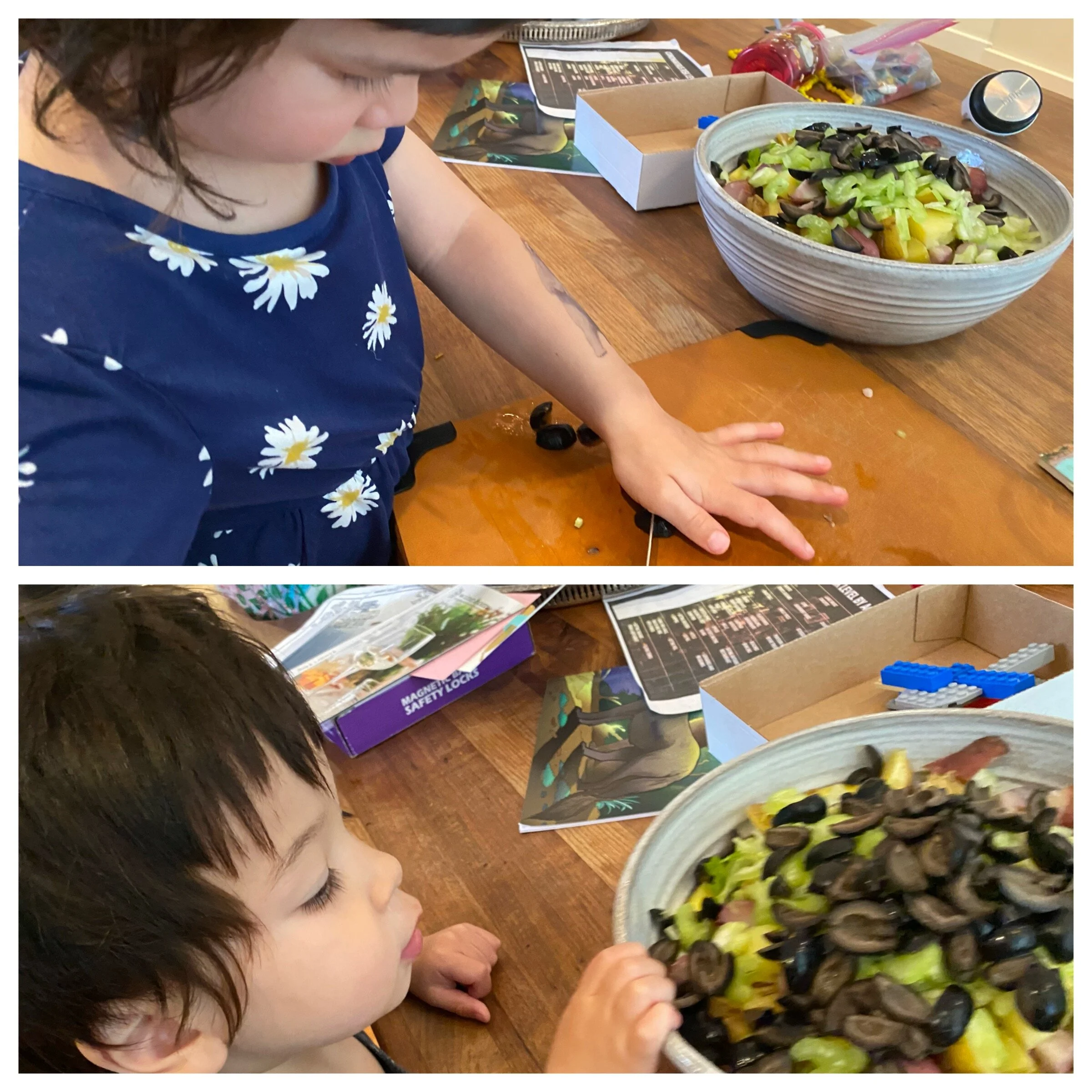 Hot dogs and potato salad