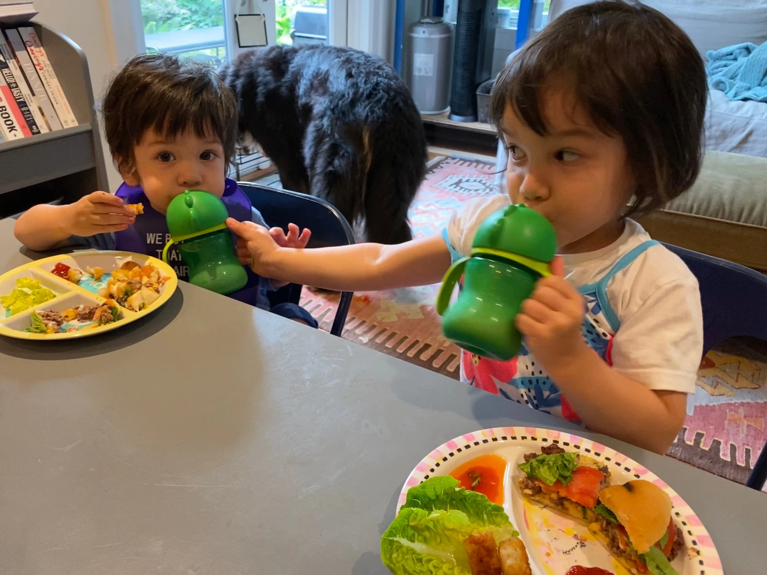 Milkshake and burger crew