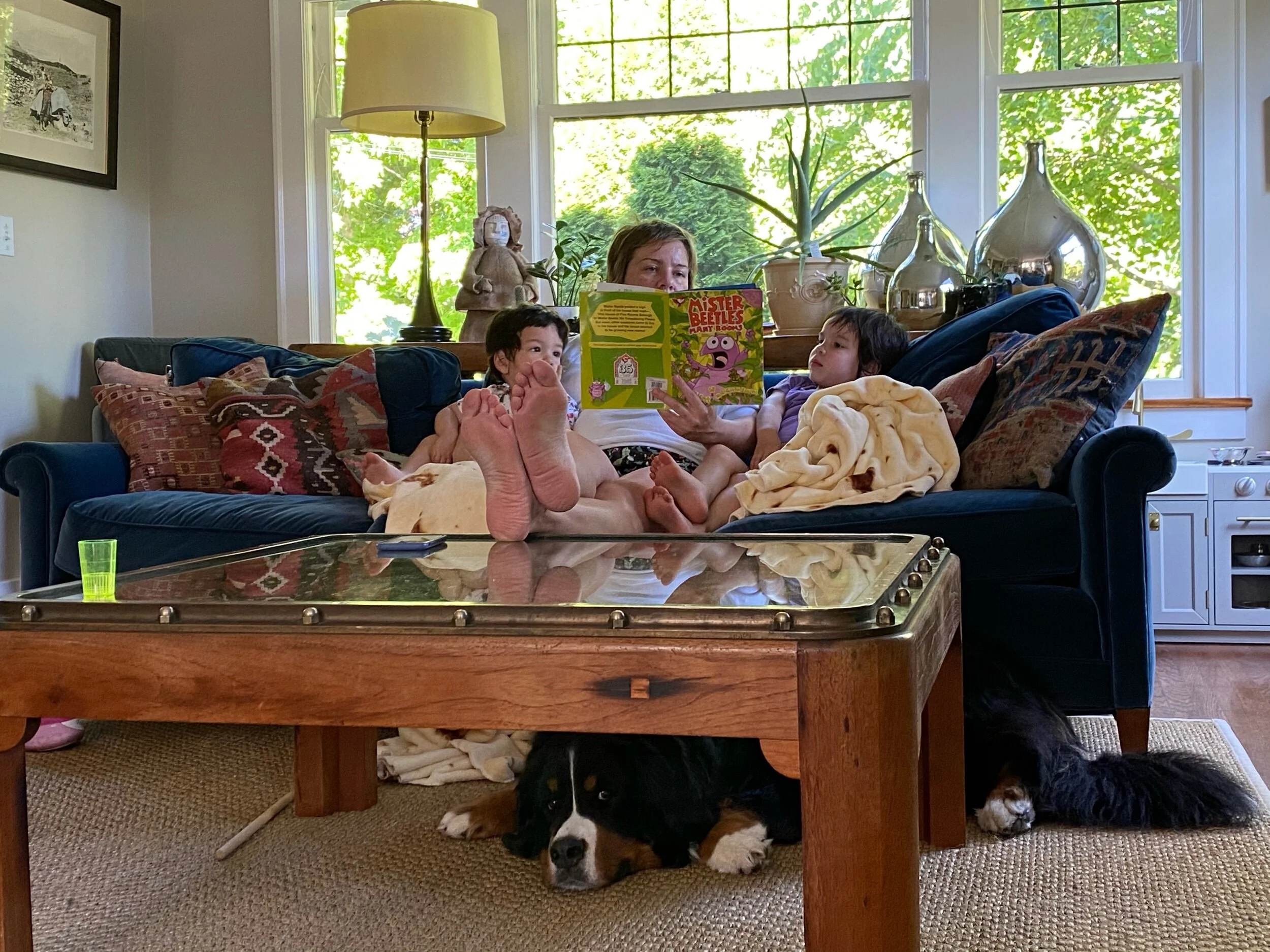 Burrito blankets and books