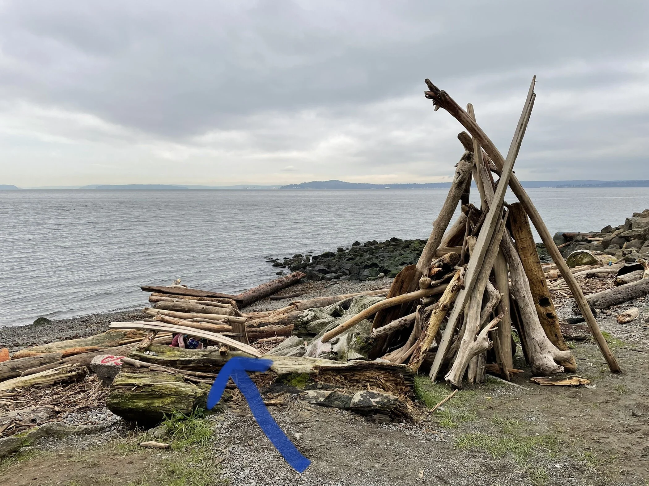 Hide and seek at the beach