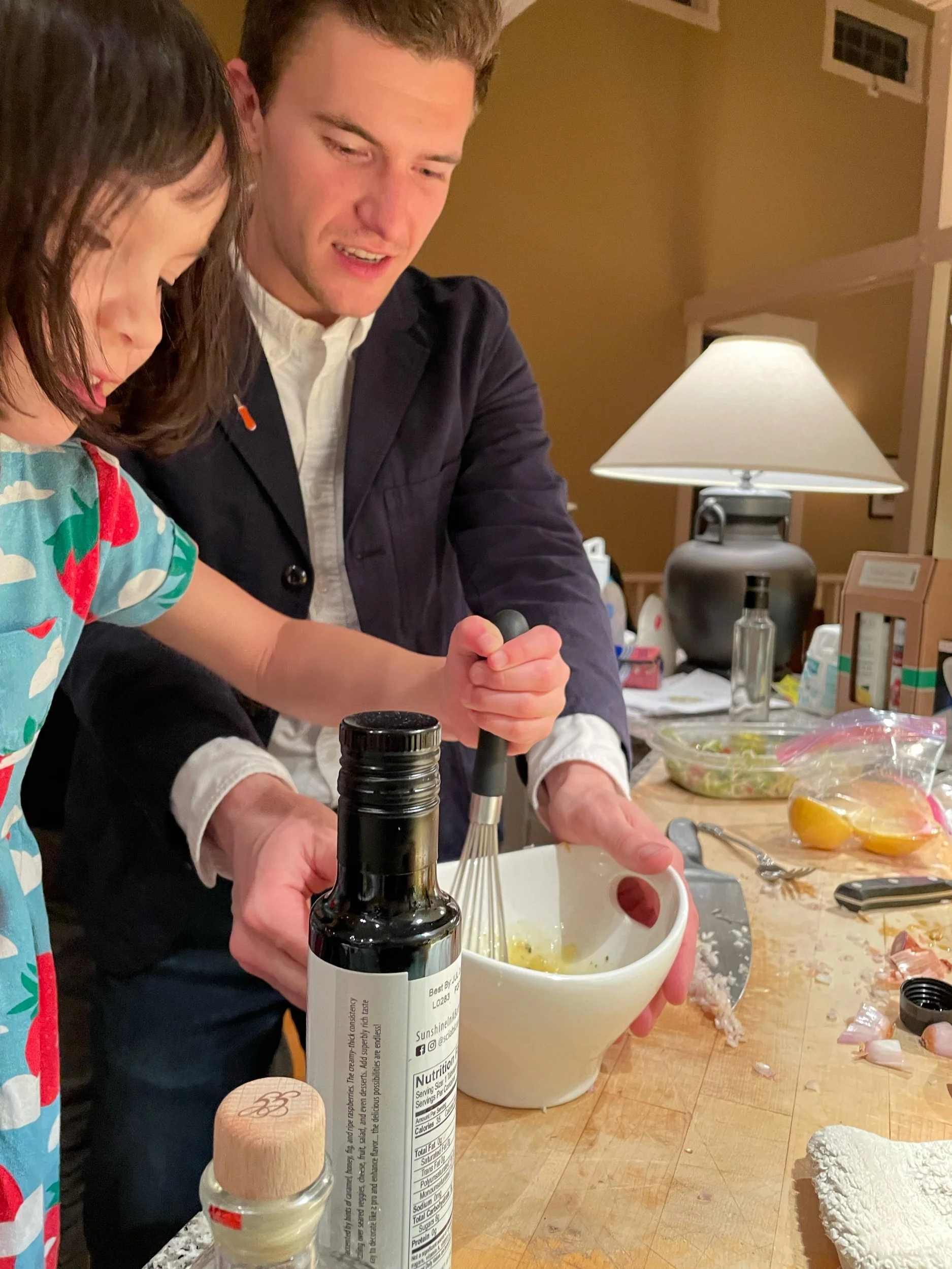 Making salad dressing