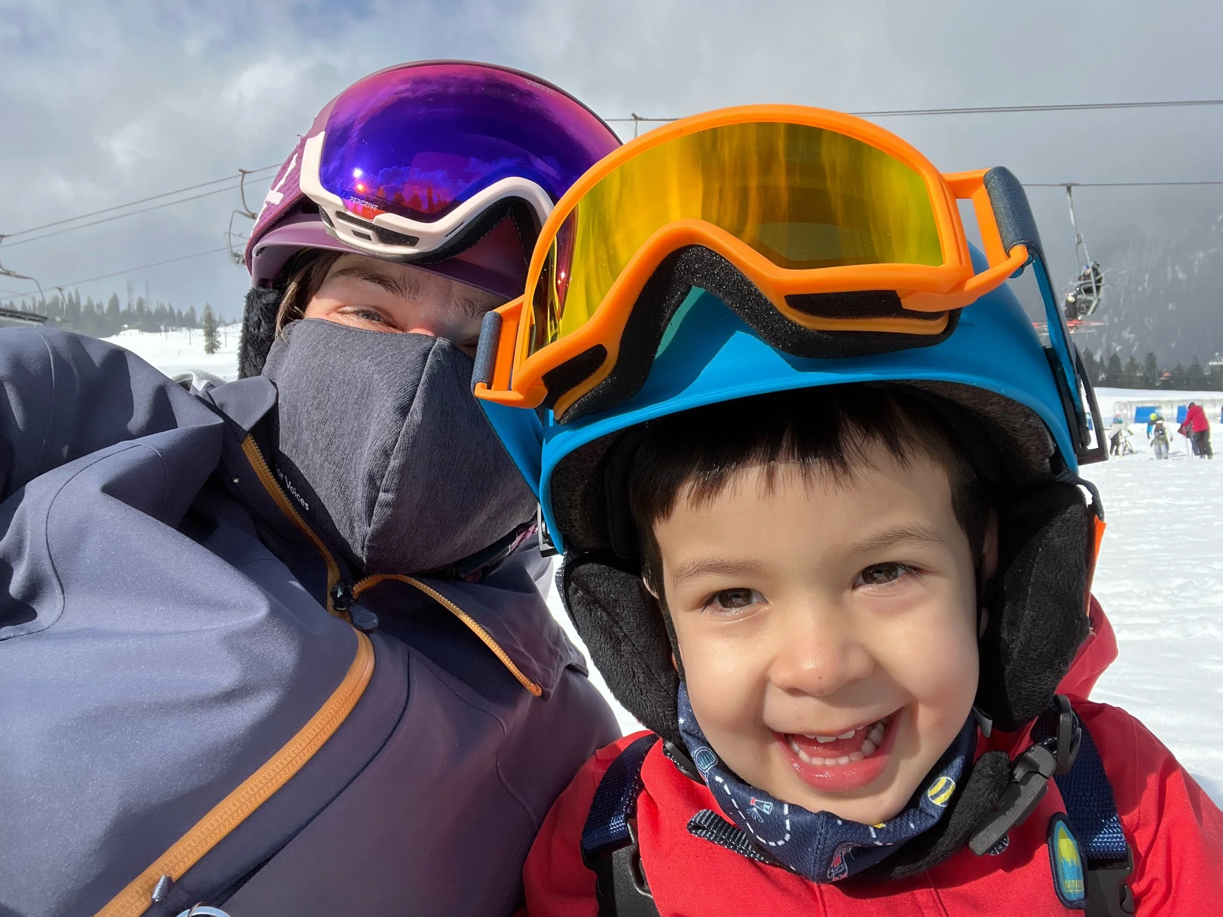 We basked in the sun