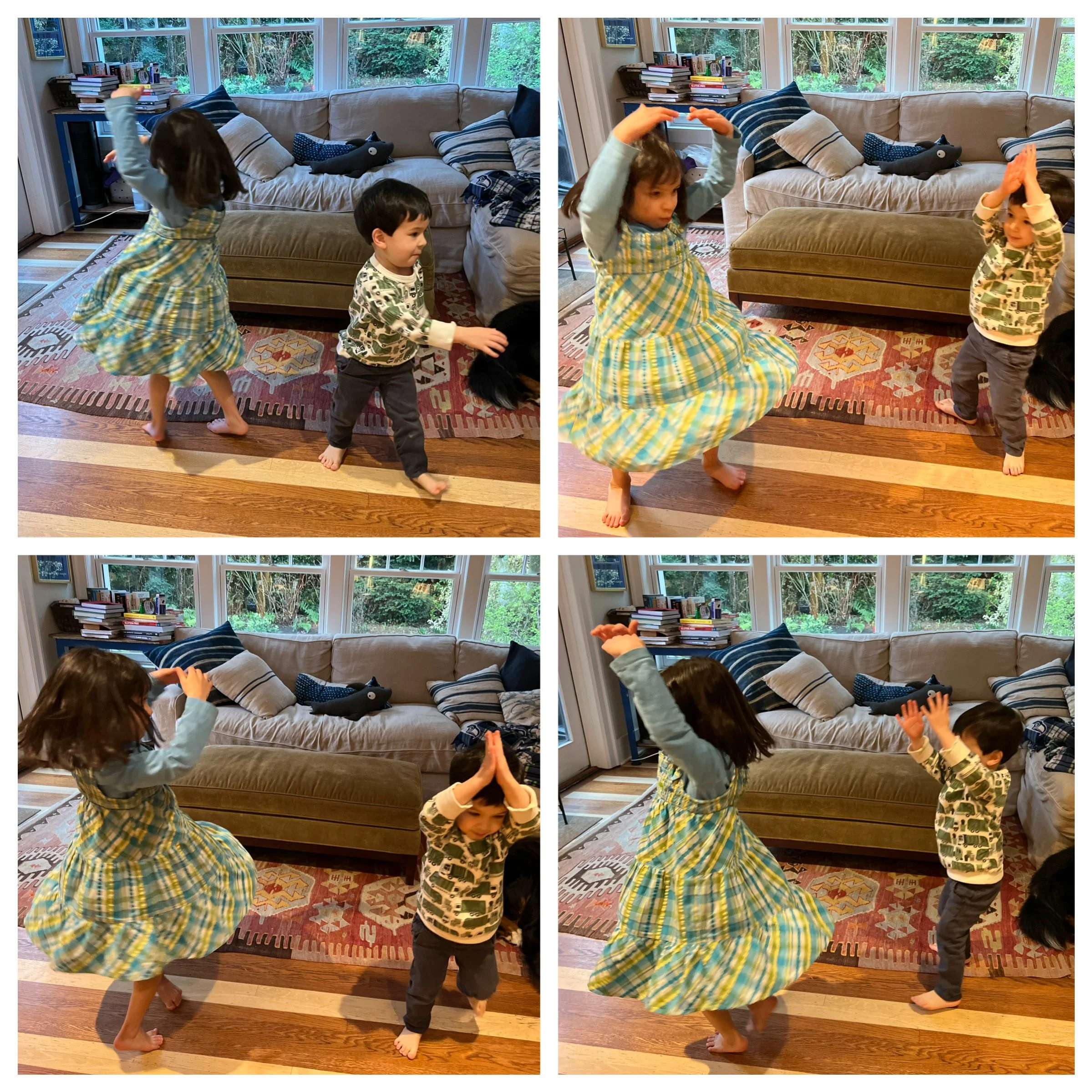Mid-dinner twirling