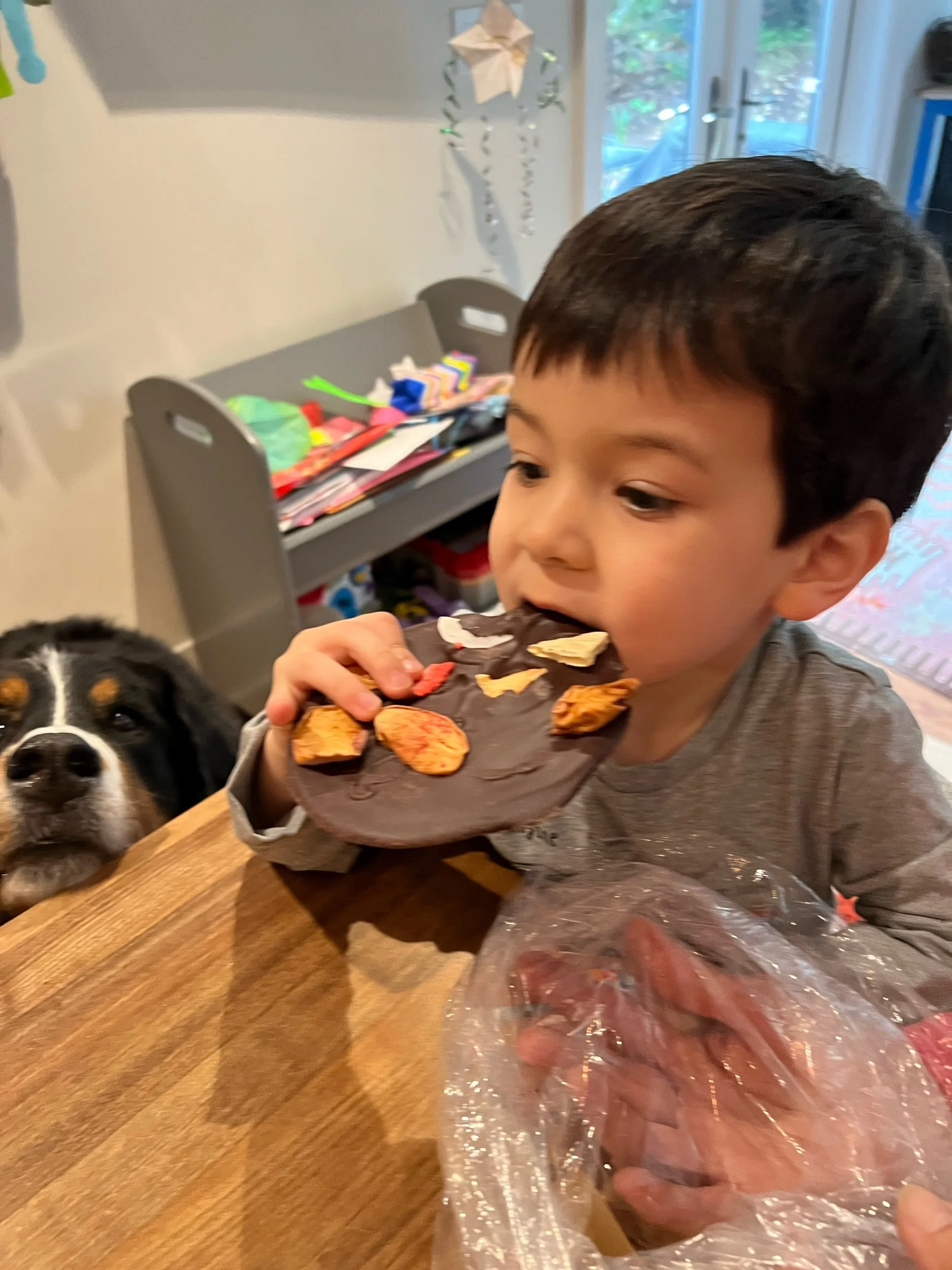 Post chocolate making snack