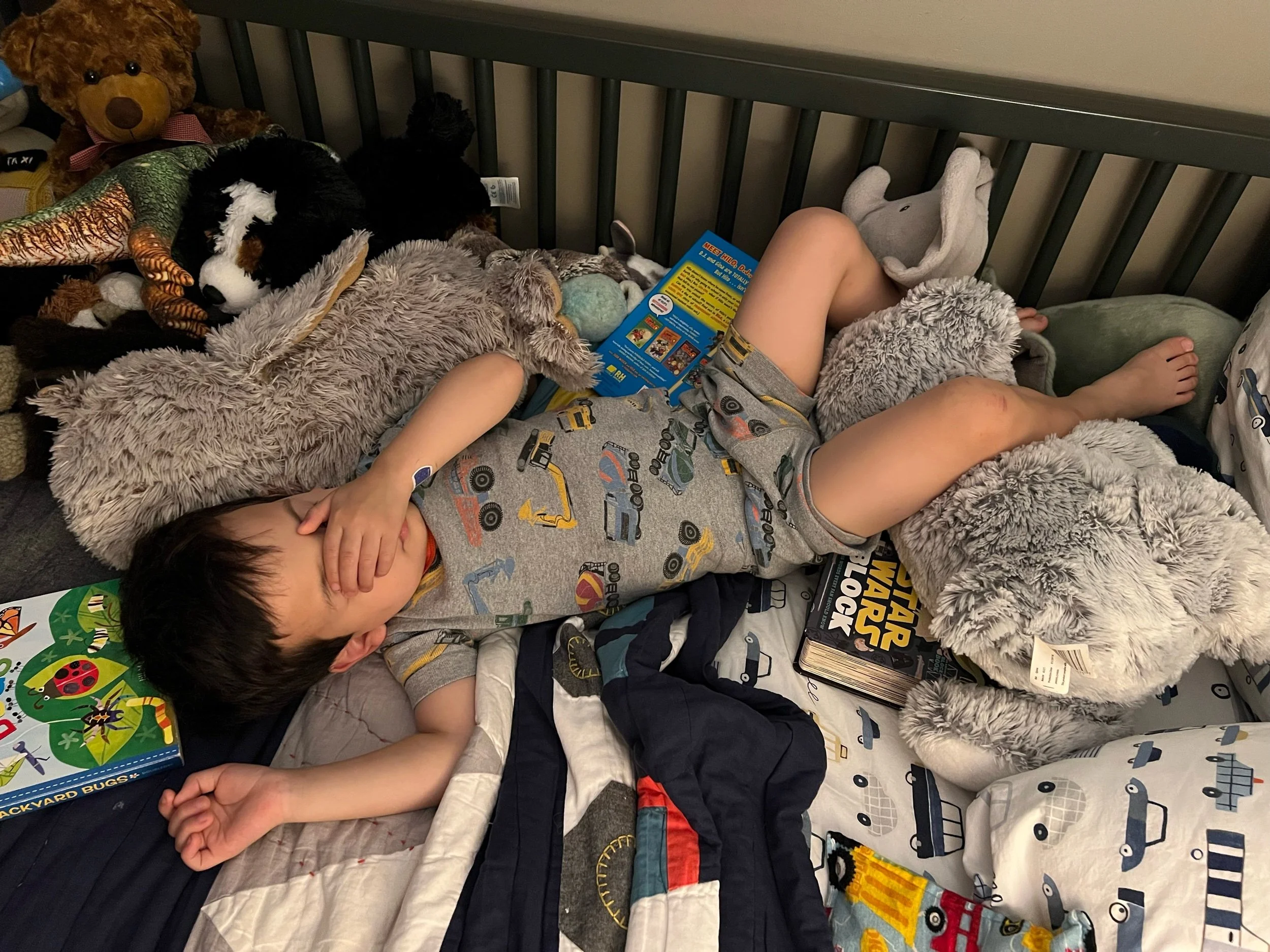 Seriously, he’s sleeping