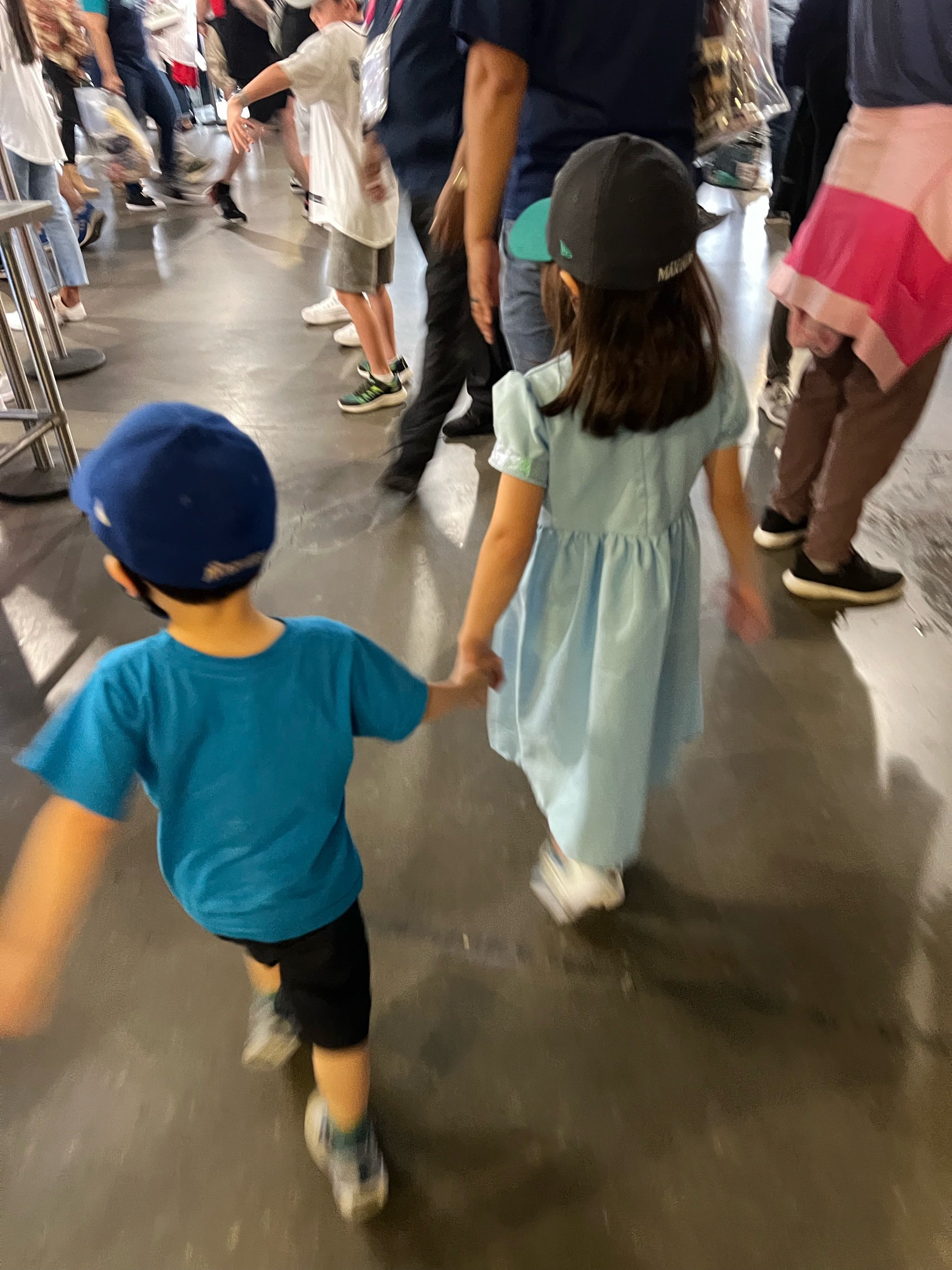 We went to a Mariners game