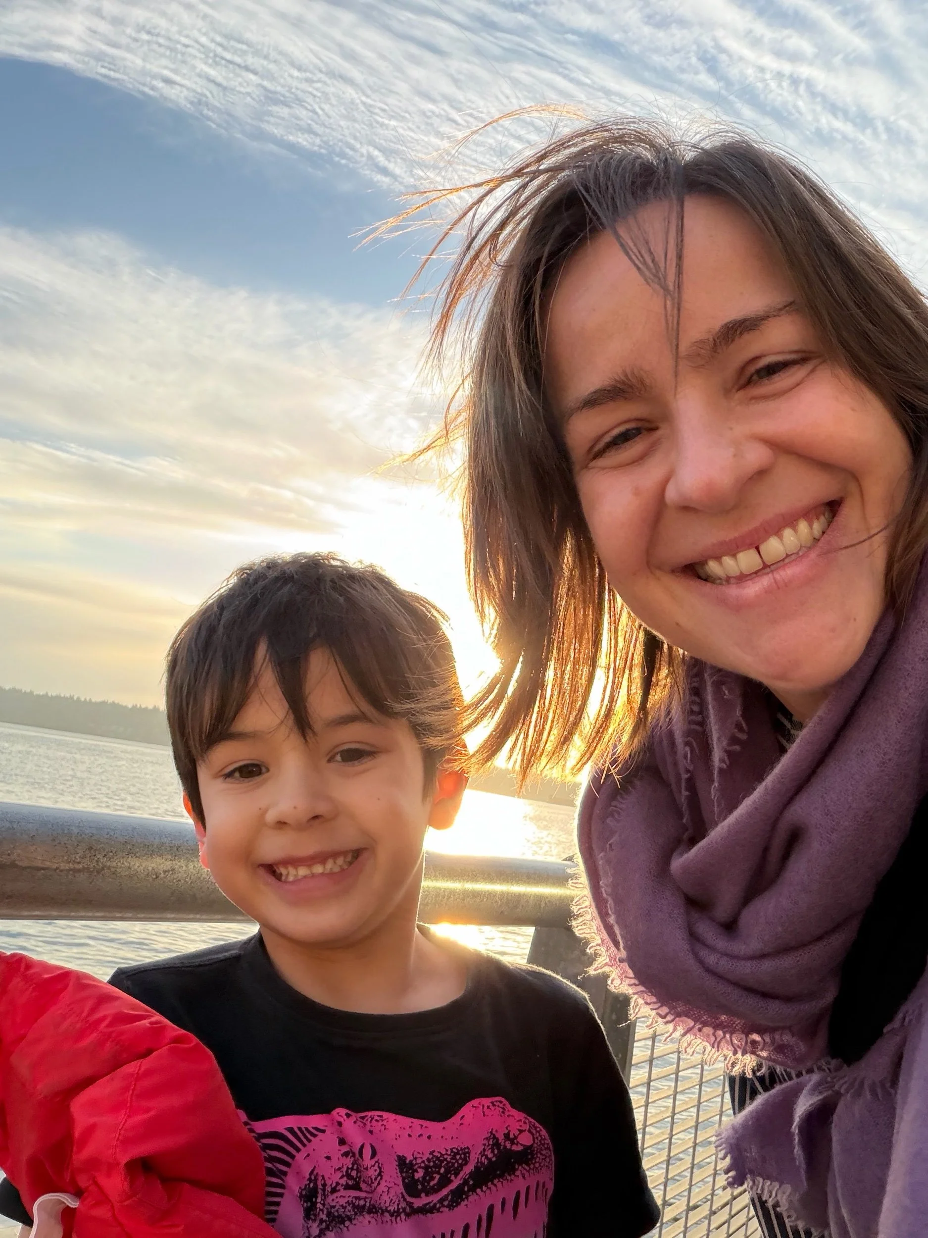 Mother son aquarium date