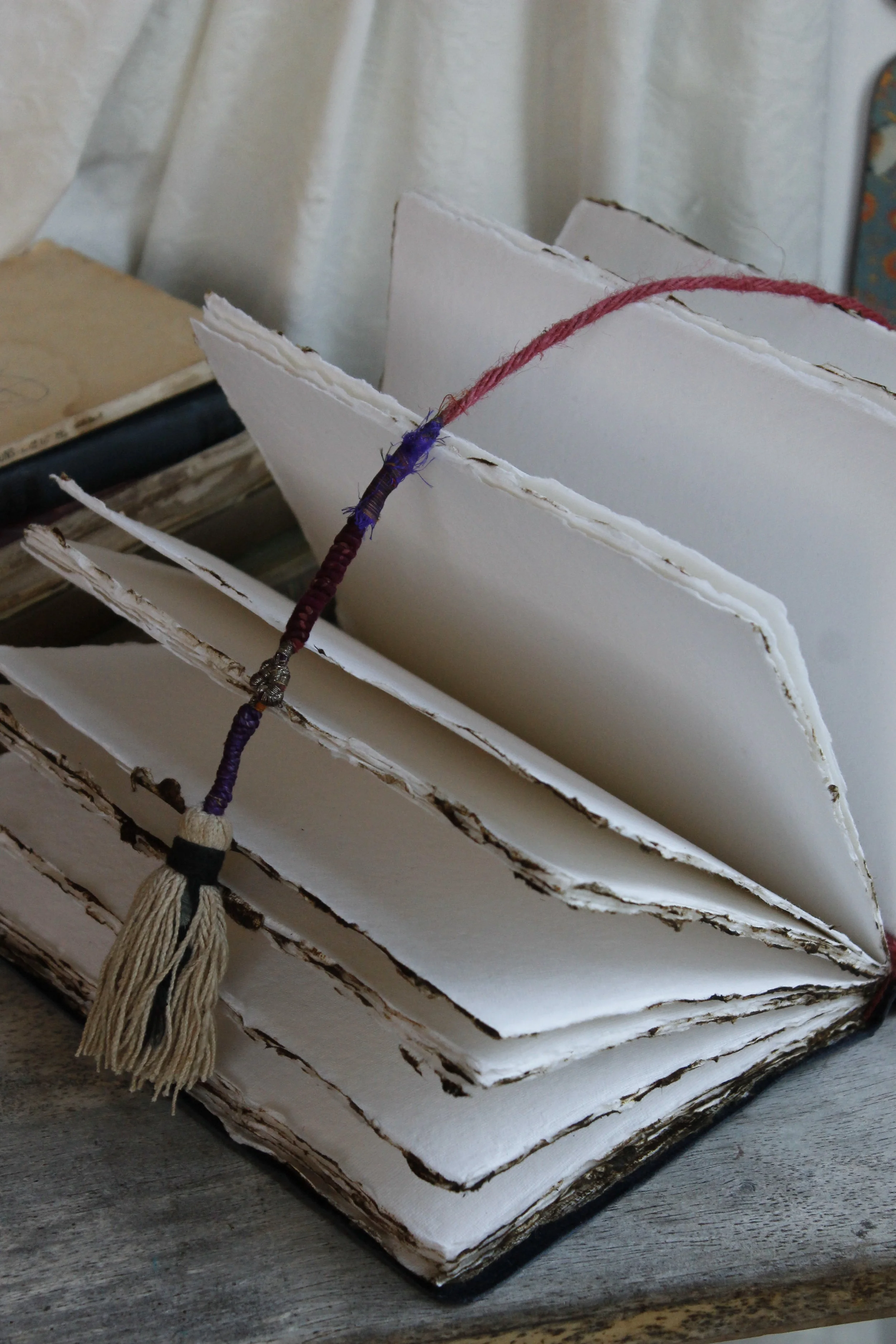 reclaimed leather art journal