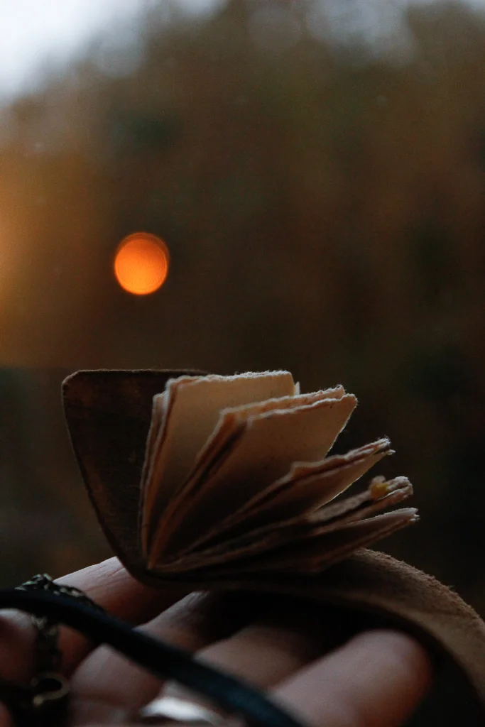 reclaimed black leather book jewellery