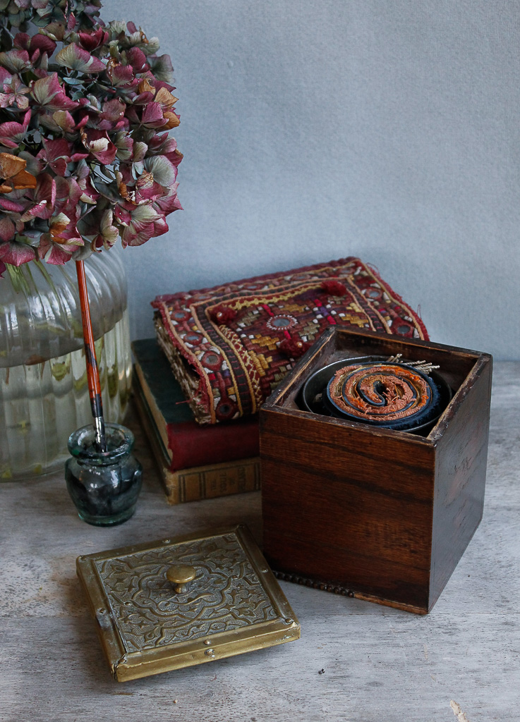 Leather artist scroll