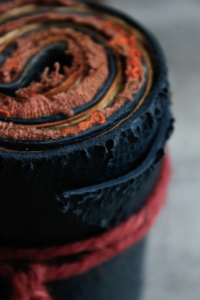 Leather artist scroll