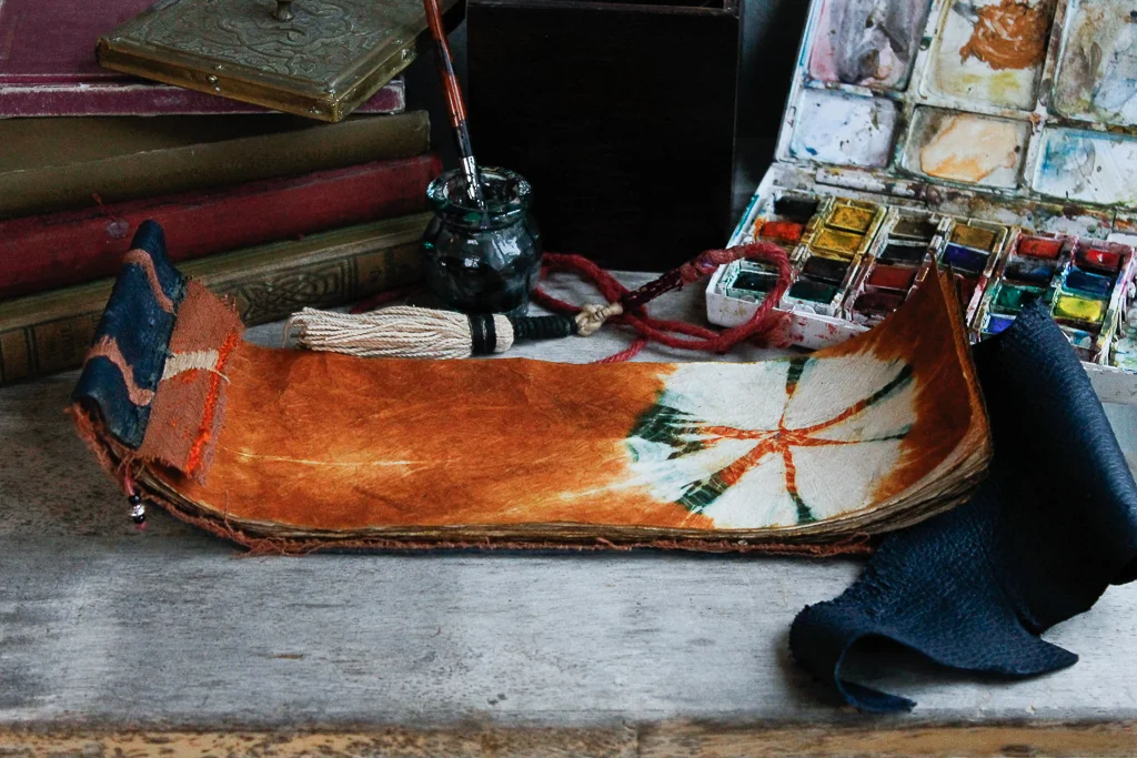 Leather artist scroll
