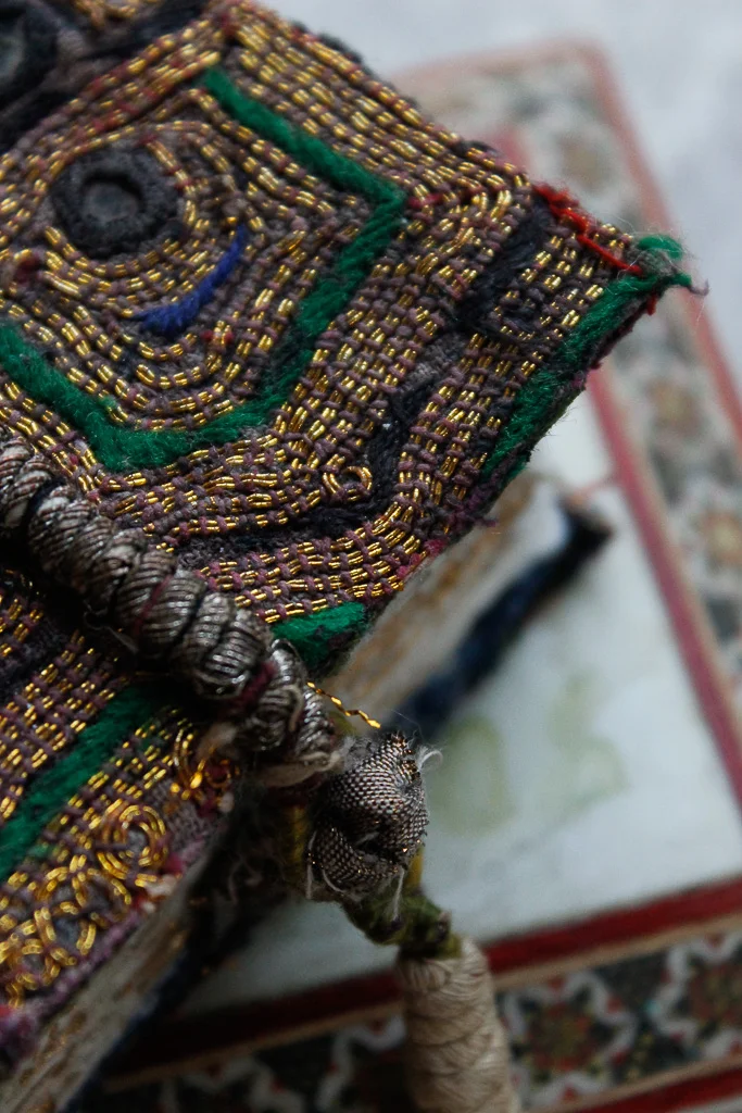 Vintage embroidered art journal