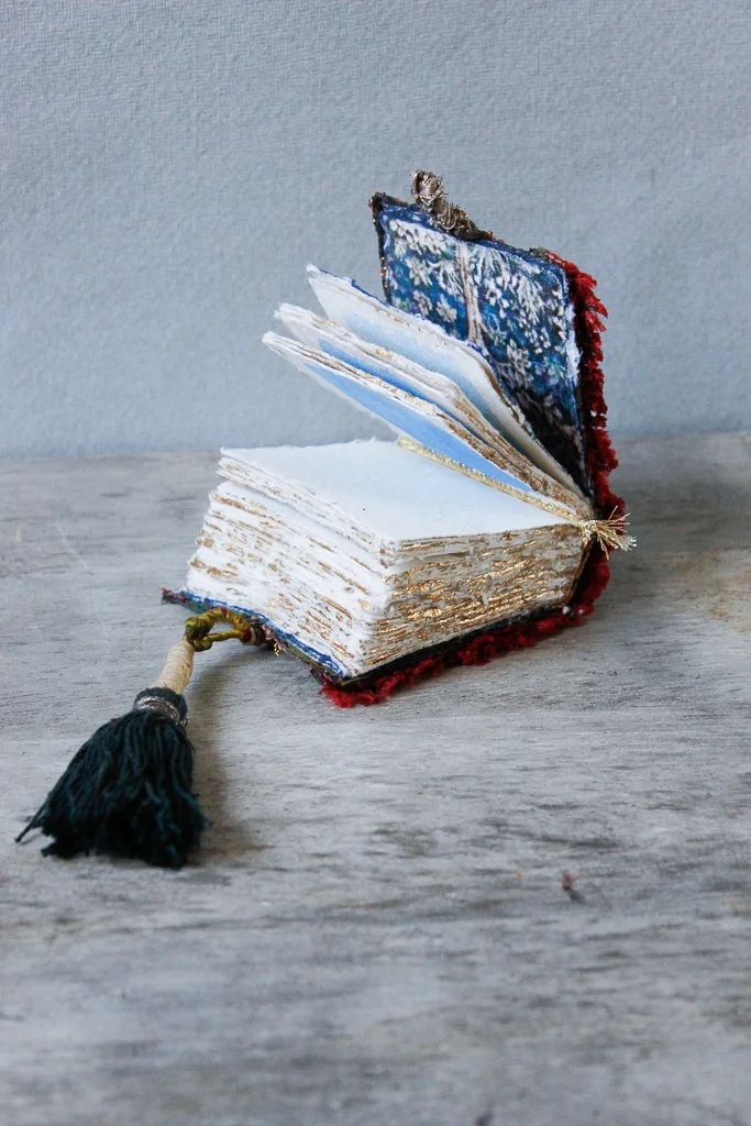 Vintage embroidered art journal