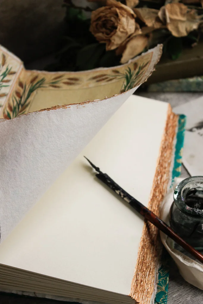 Emerald Fern Summer floral wedding guest book
