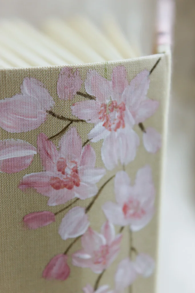 Cherry blossom wedding guest book