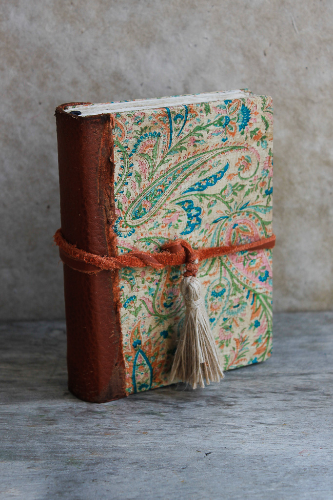 Kalamkari hemp paper journal