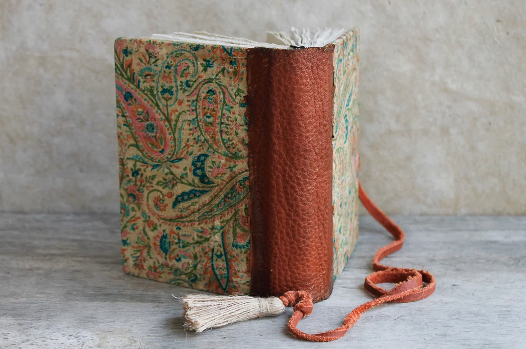 Kalamkari hemp paper journal