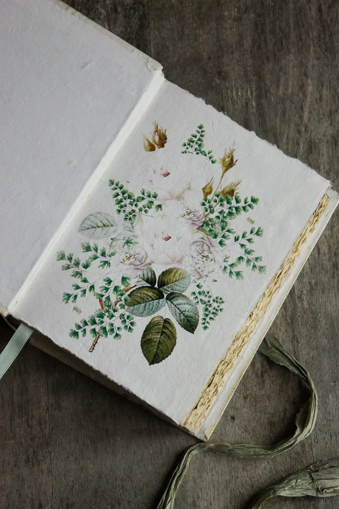 White Rose Winter wedding guest book