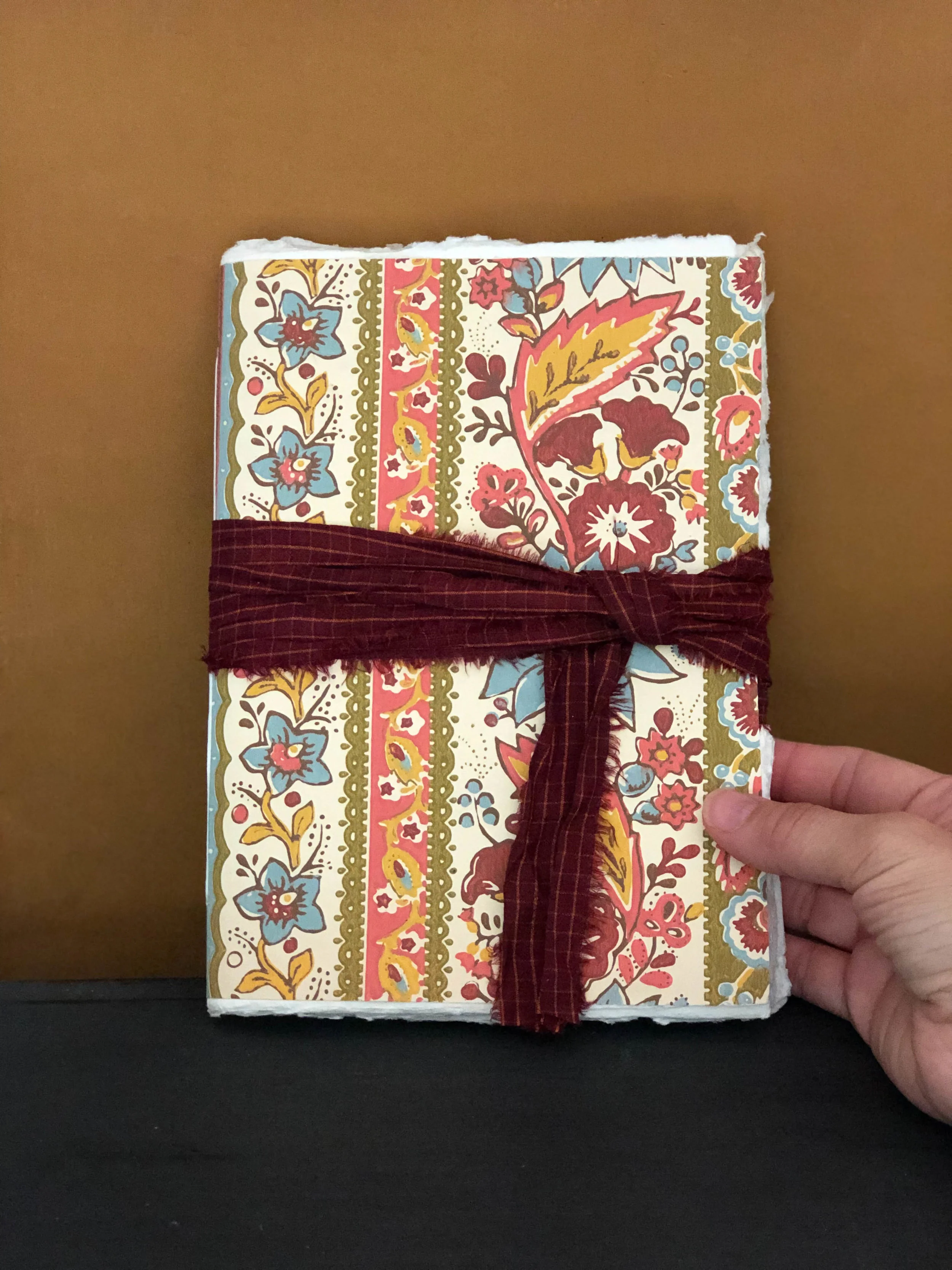 Watercolour art journal with khadi cotton rag paper