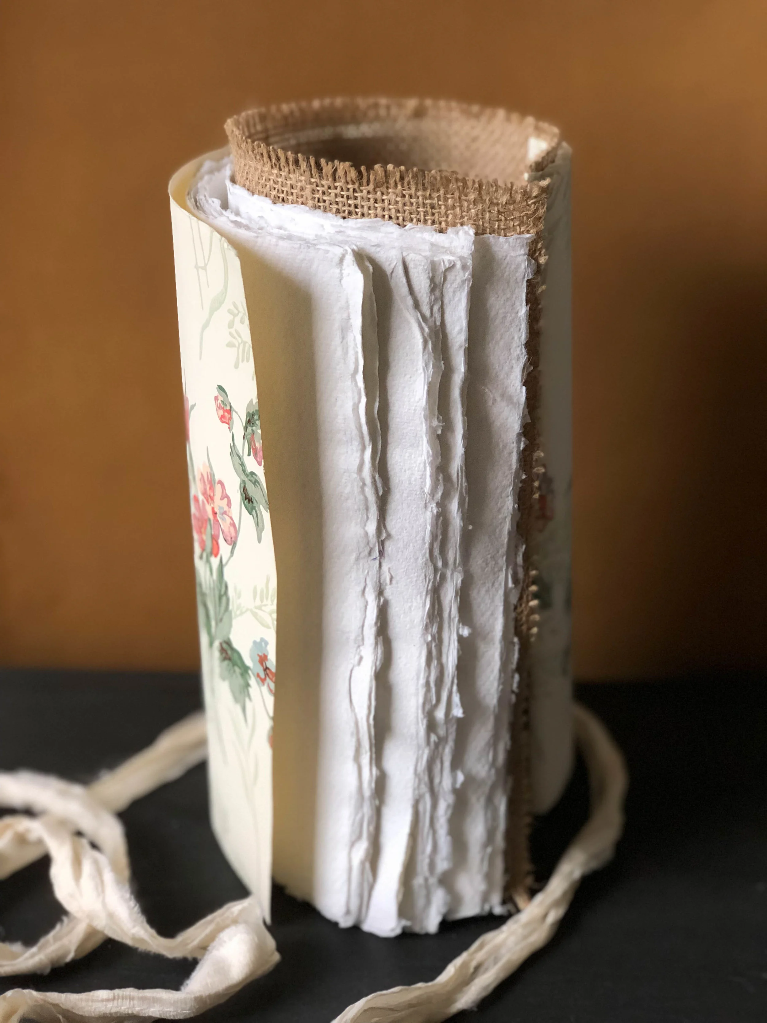 Art scroll with Khadi cotton rag watercolour paper