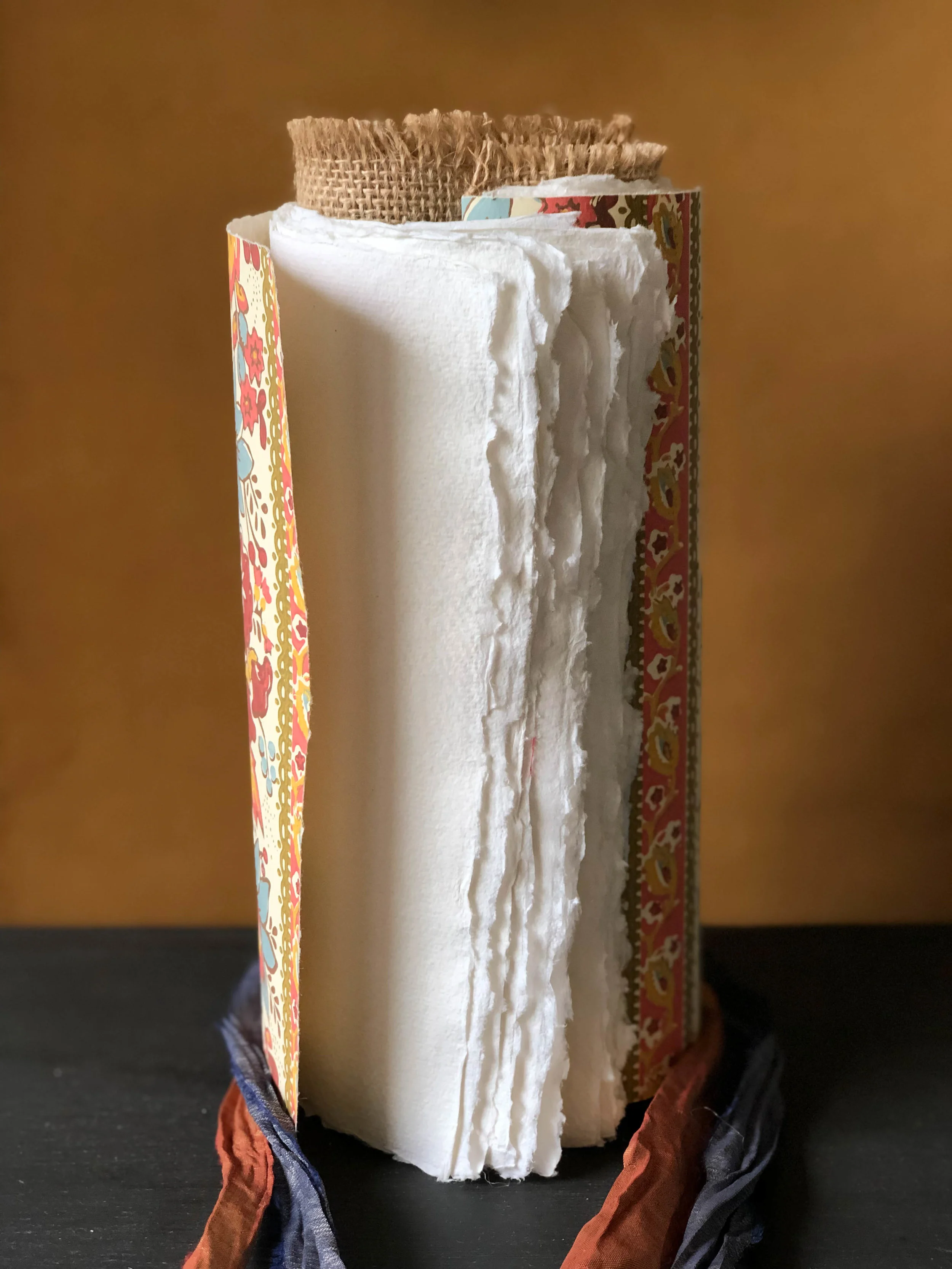 Art scroll with Khadi cotton rag watercolour paper