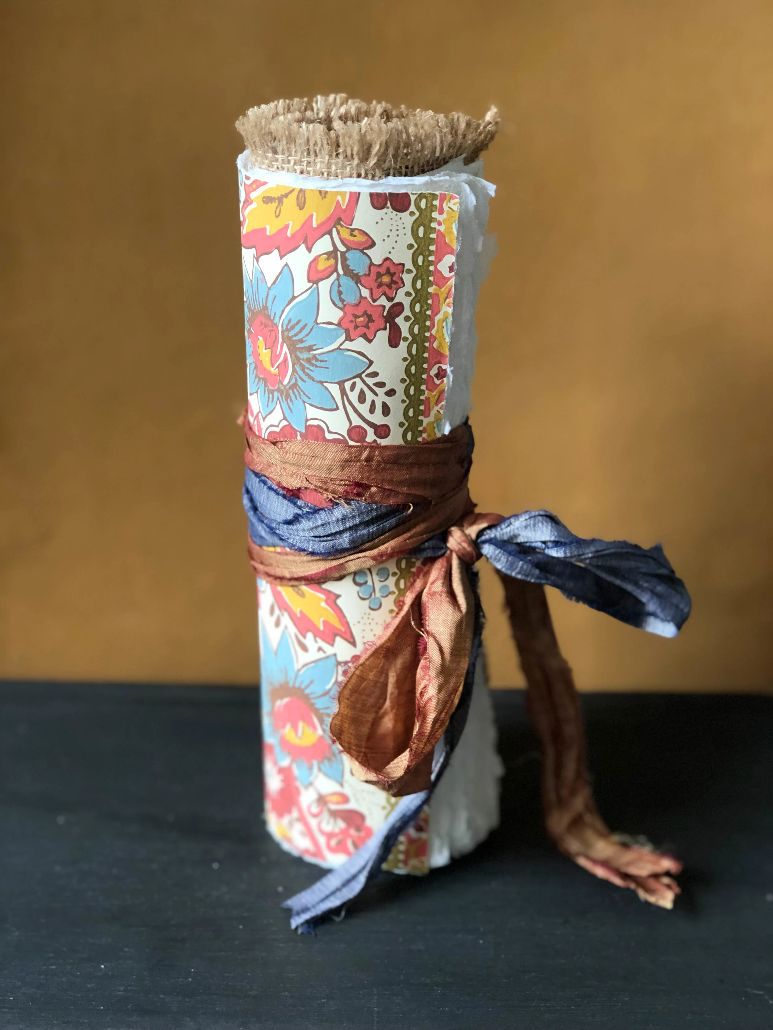 Art scroll with Khadi cotton rag watercolour paper