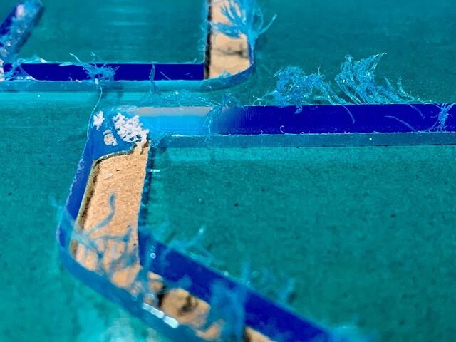 1/4&rdquo; acrylic milled on the CNC. These parts will become a temporary partition to protect employees at a local county administration building. #sneezeguard #acrylic #cnc #biesse #madeincharleston #safetyfirst