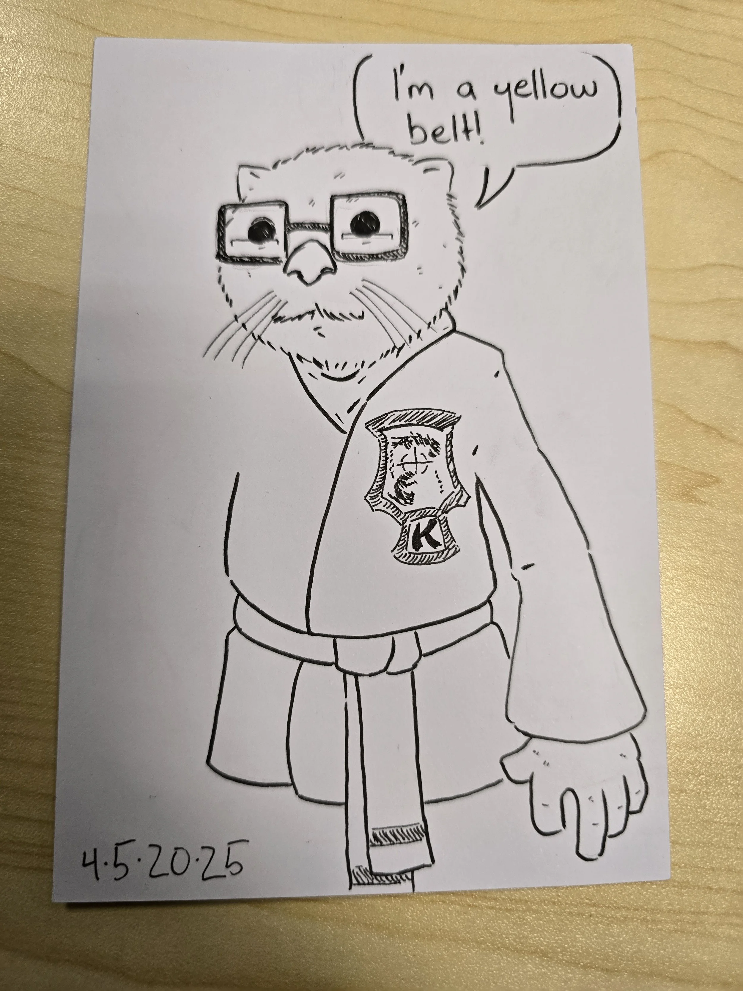 I was a yellow belt and proud of that achievement. 