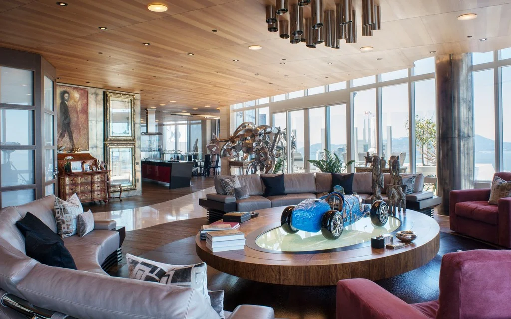 Tom Perkins Grand Penthouse Living Room by Ryan Associates 